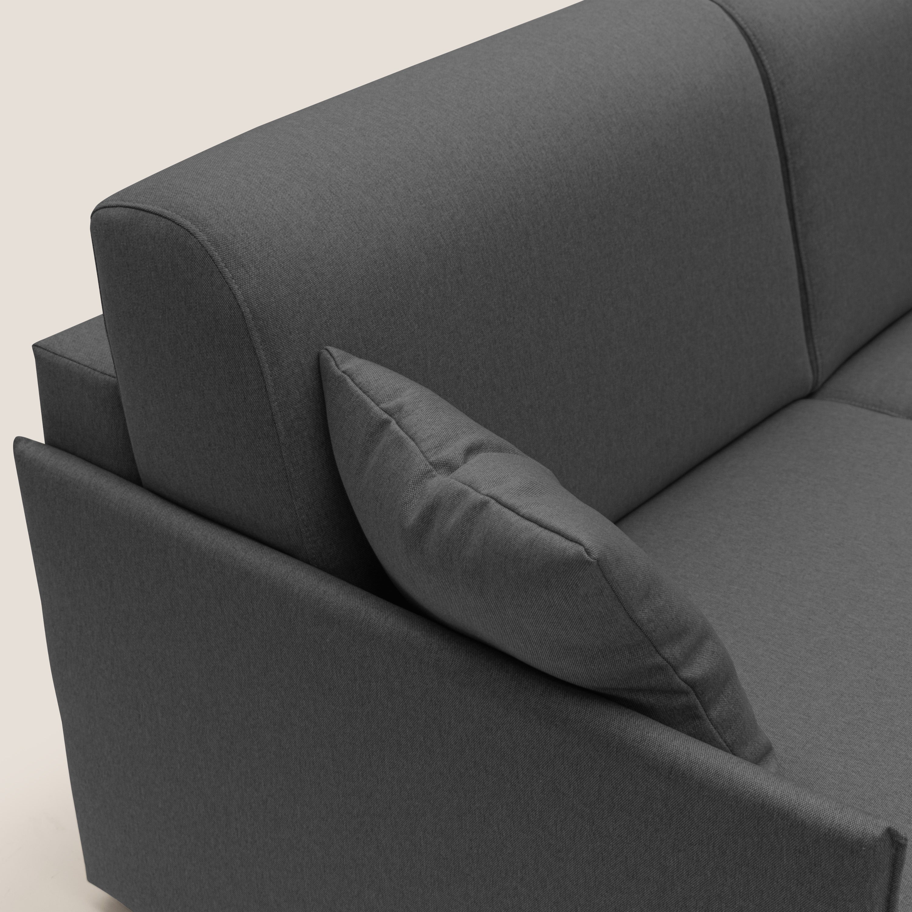 Evans Divano letto matrimoniale in tessuto impermeabile T13 antracite - divani.store