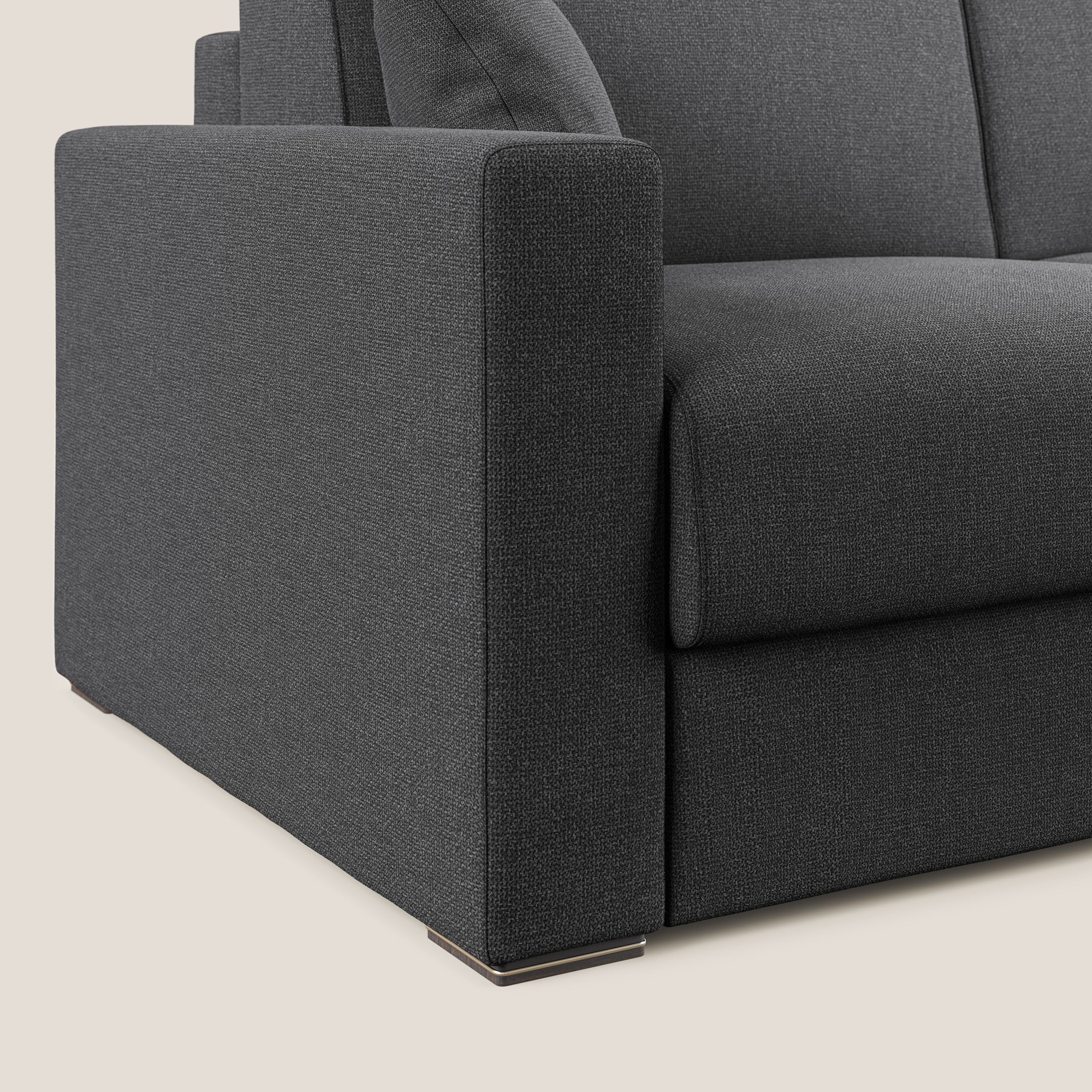 Best Divano letto angolare con penisola in tessuto smacchiabile QuickClean T08 antracite - divani.store