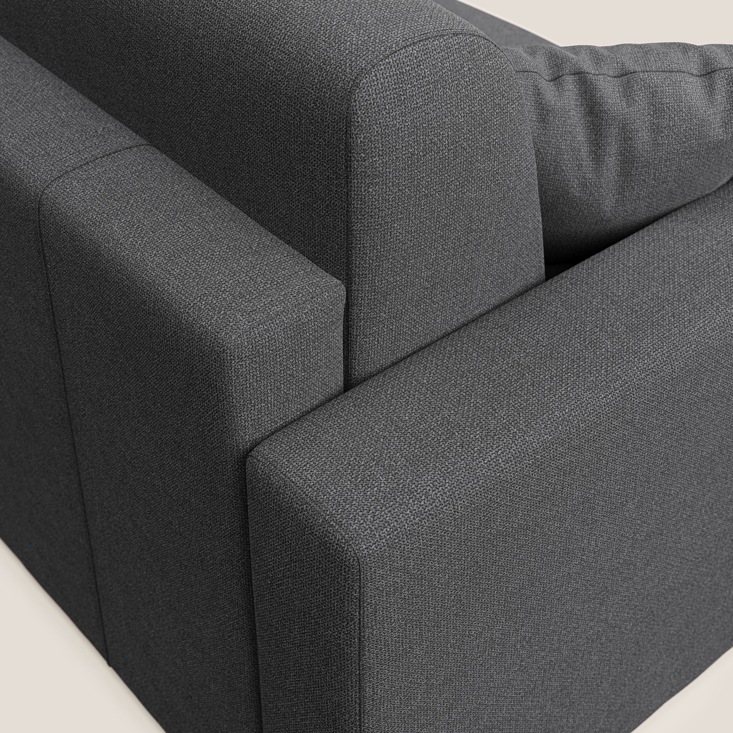 Best Divano letto angolare con penisola in tessuto smacchiabile QuickClean T08 antracite - divani.store