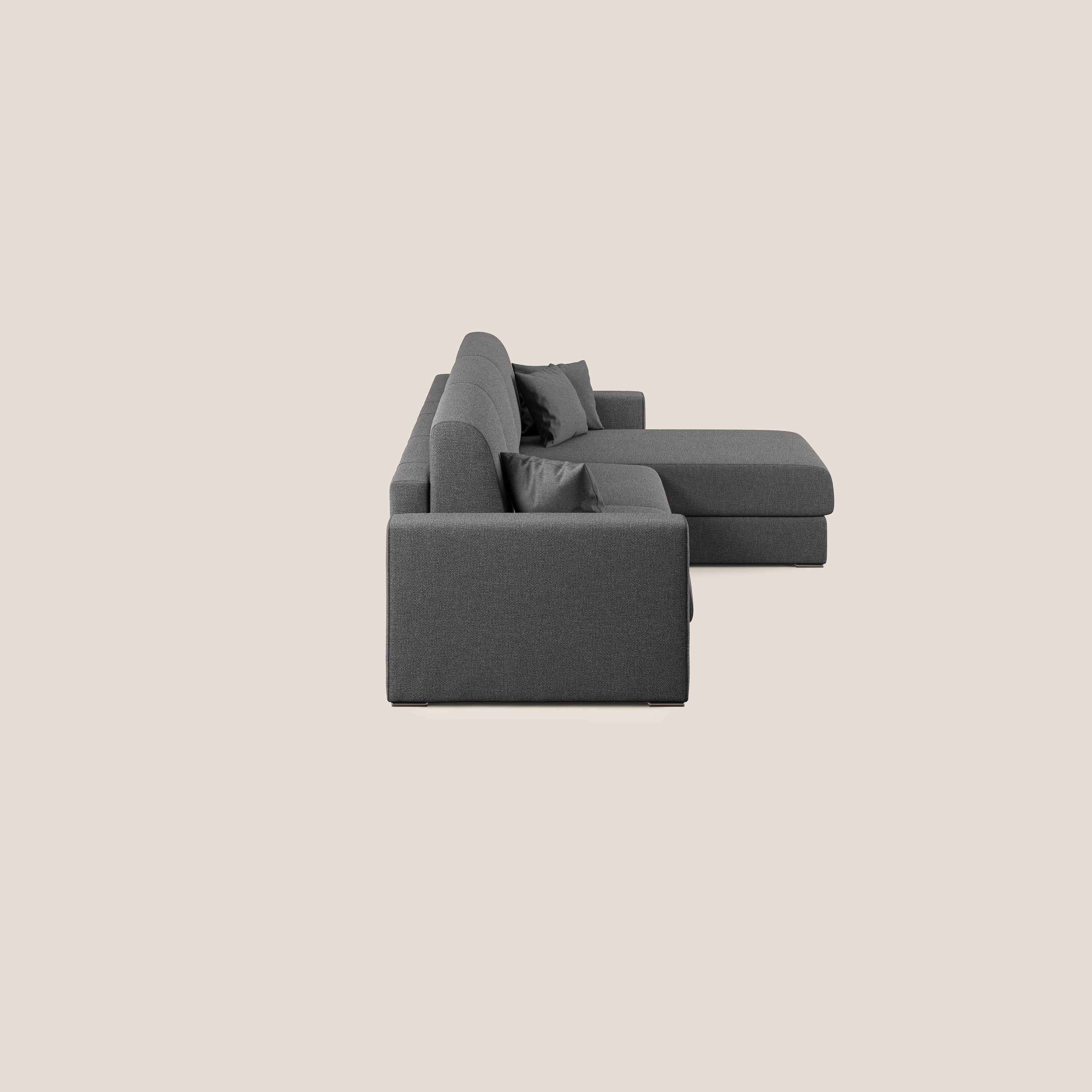 Best Divano letto angolare con penisola in tessuto smacchiabile QuickClean T08 antracite - divani.store