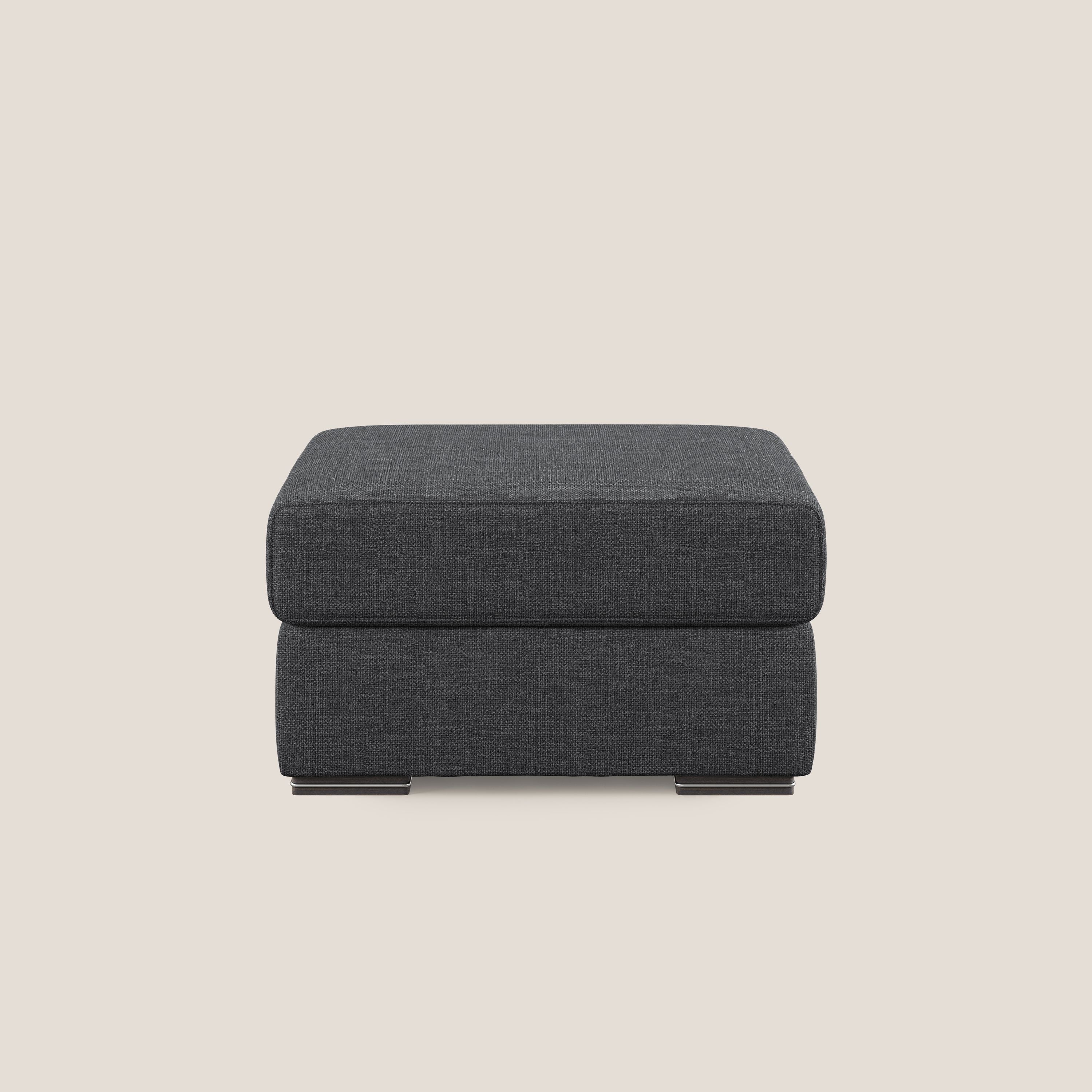 Sun pouf apribile contenitore in tessuto impermeabile morbido intreccio T06 antracite - divani.store