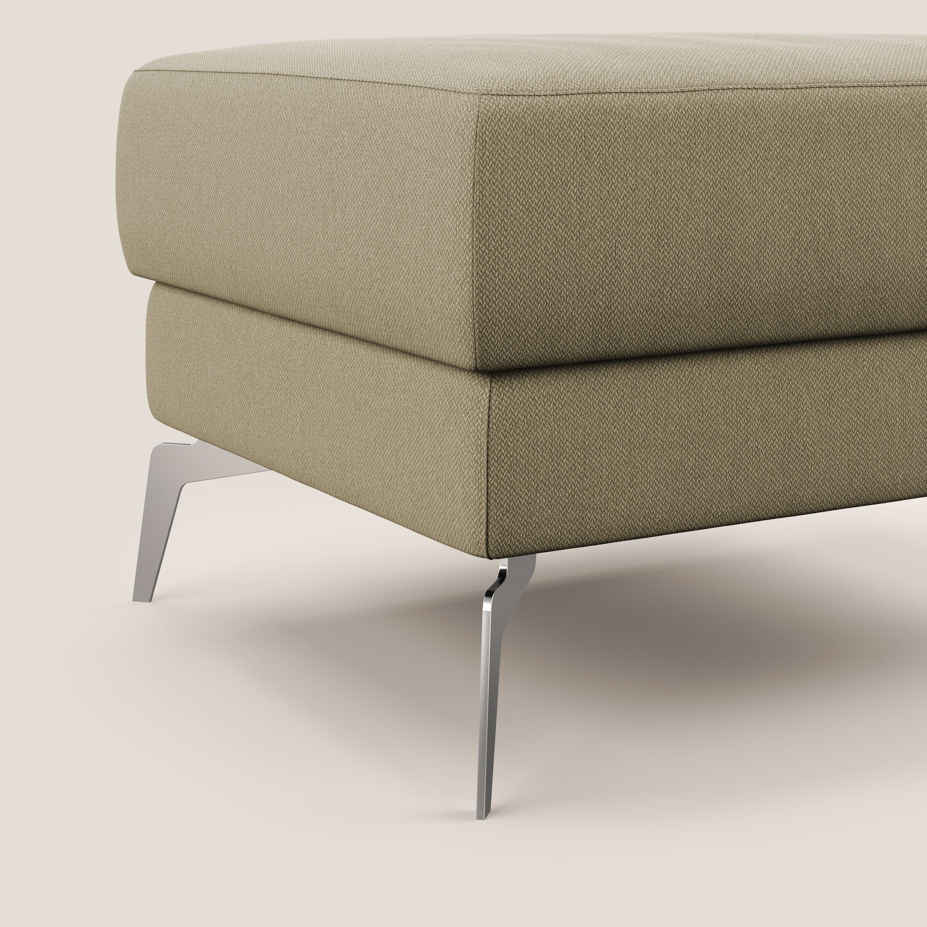 Star Pouf con piedini alti in tessuto smacchiabile T05 cammello - divani.store