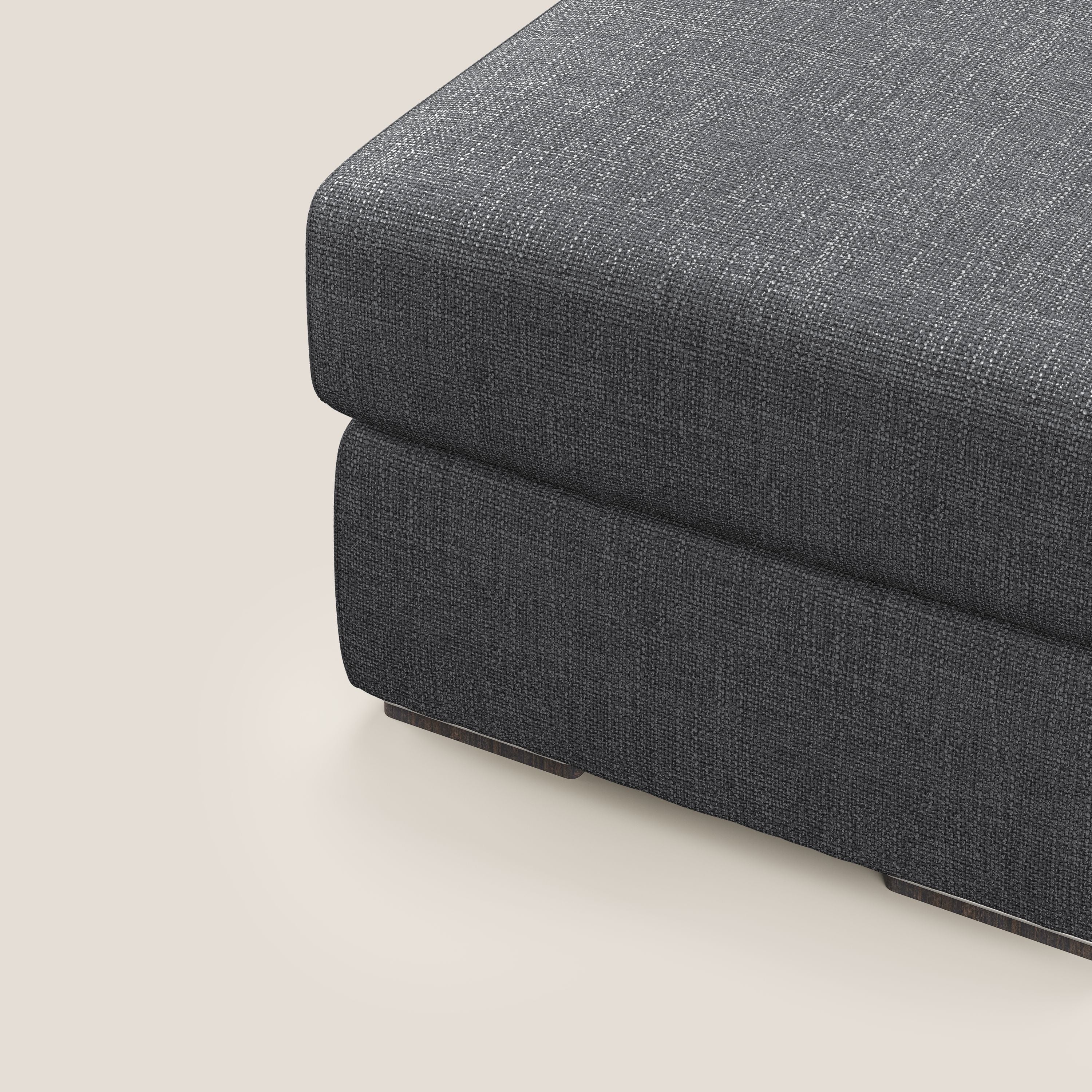 Sun pouf apribile contenitore in tessuto impermeabile morbido intreccio T06 antracite - divani.store