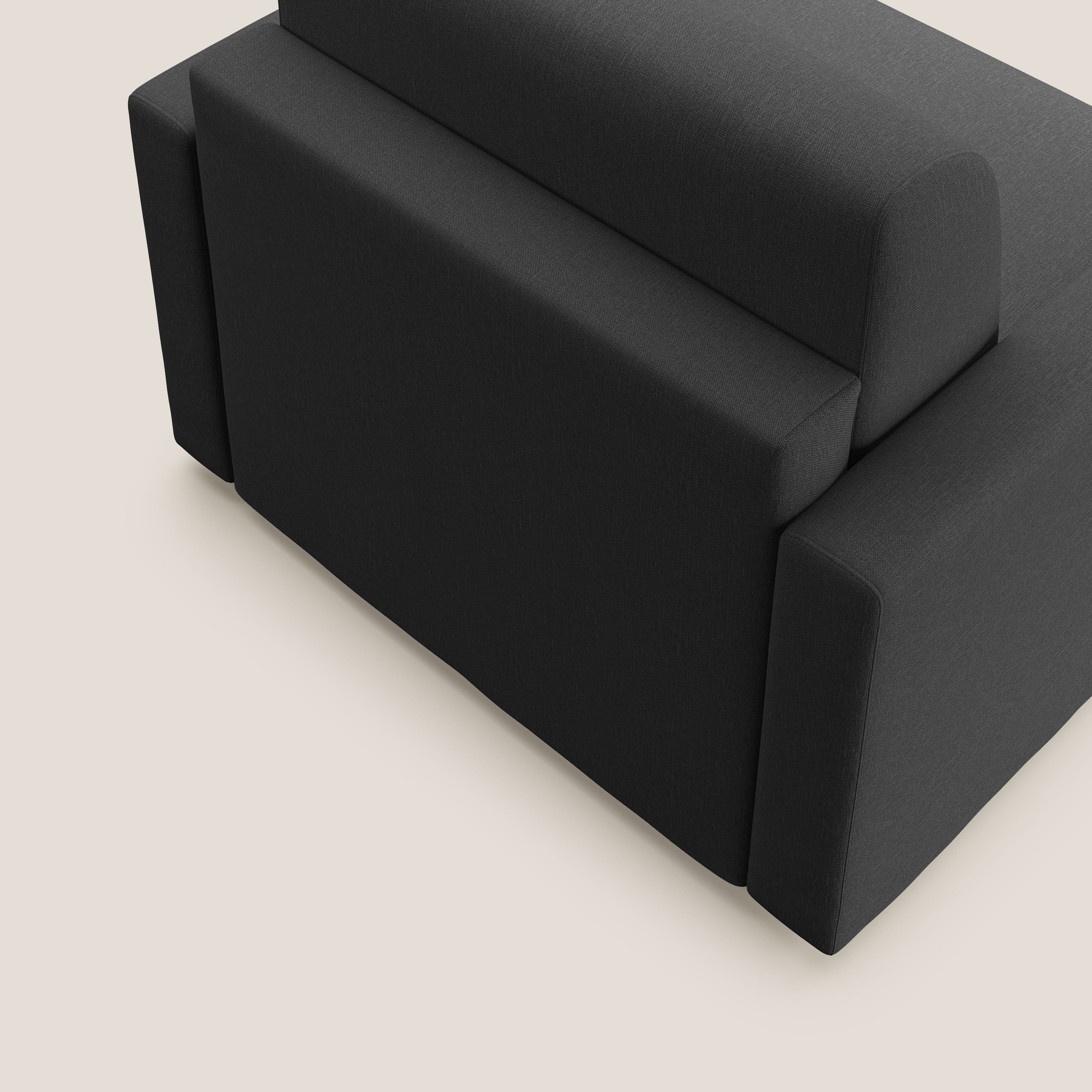 Chris poltrona letto in tessuto impermeabile T13 antracite - divani.store