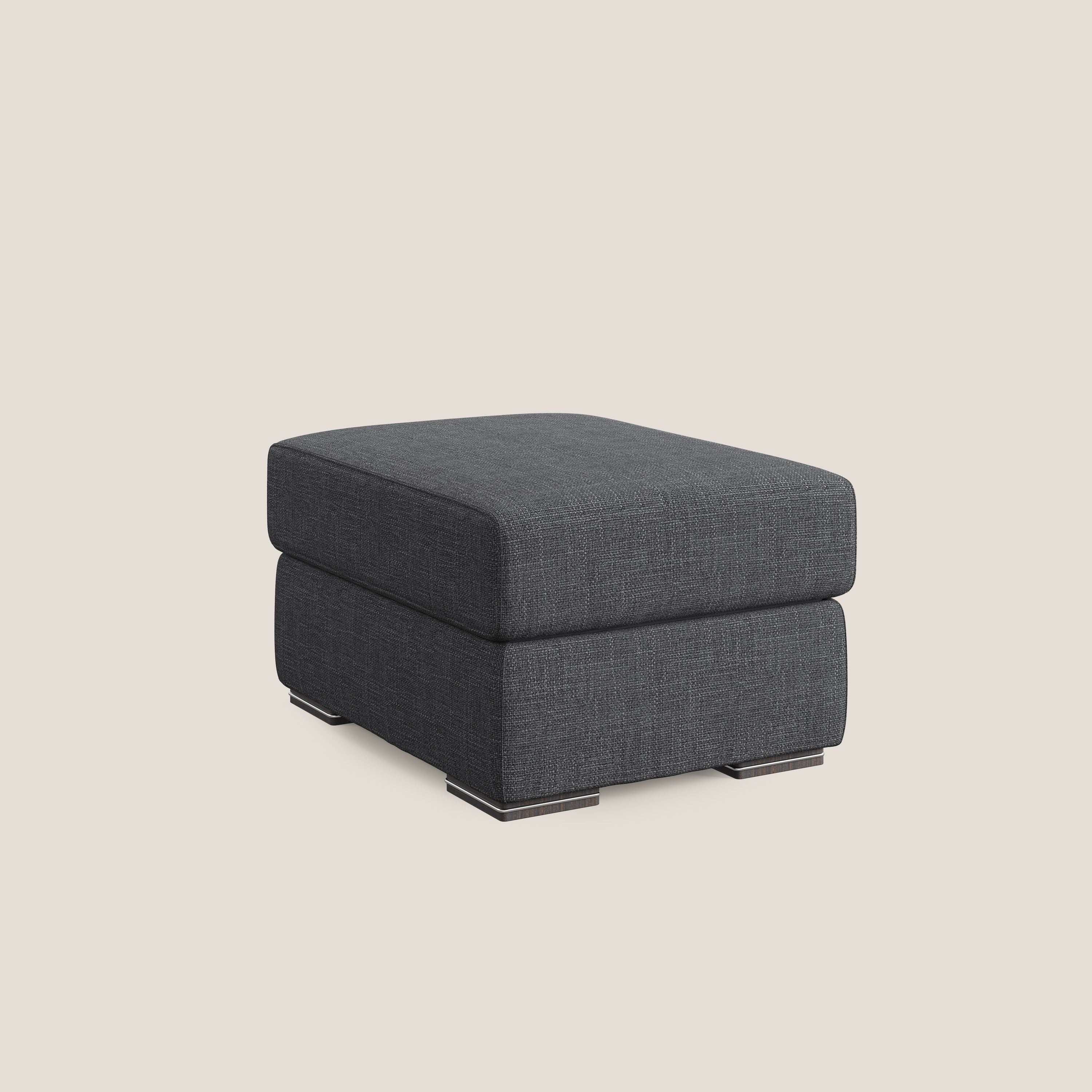 Sun pouf apribile contenitore in tessuto impermeabile morbido intreccio T06 antracite - divani.store