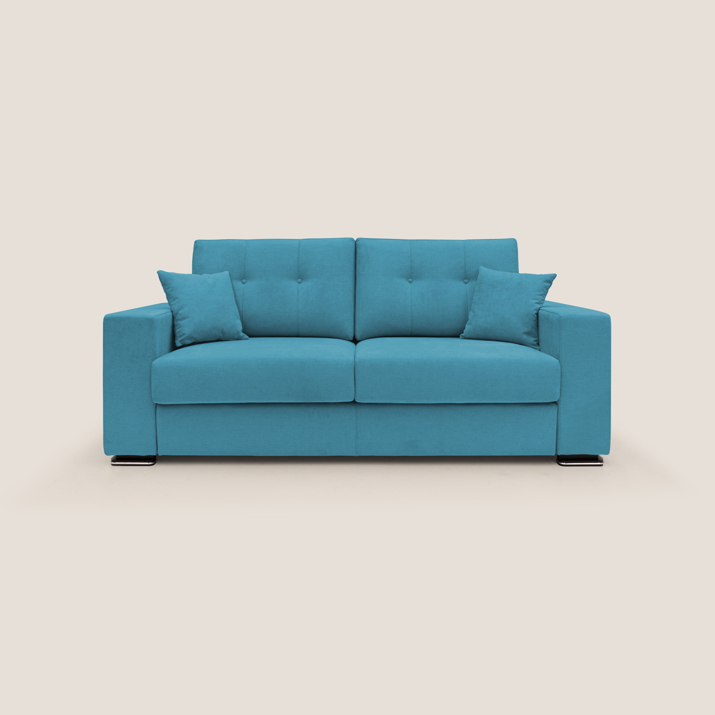 Giove divano in morbido tessuto impermeabile T02 azzurro - divani.store