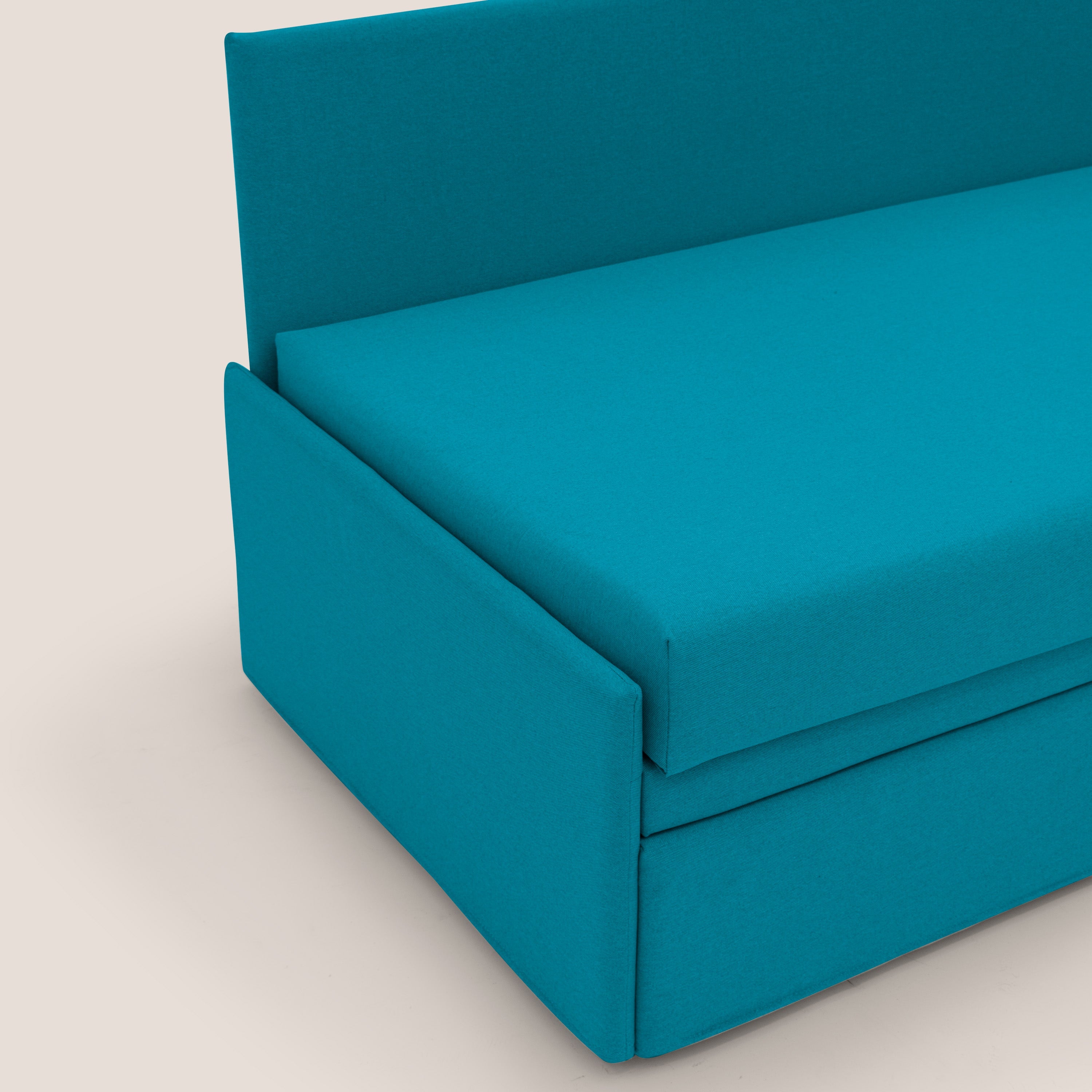 Naviglio Divano duplex con doppio letto in tessuto simil cotone impermeabile T13 azzurro - divani.store