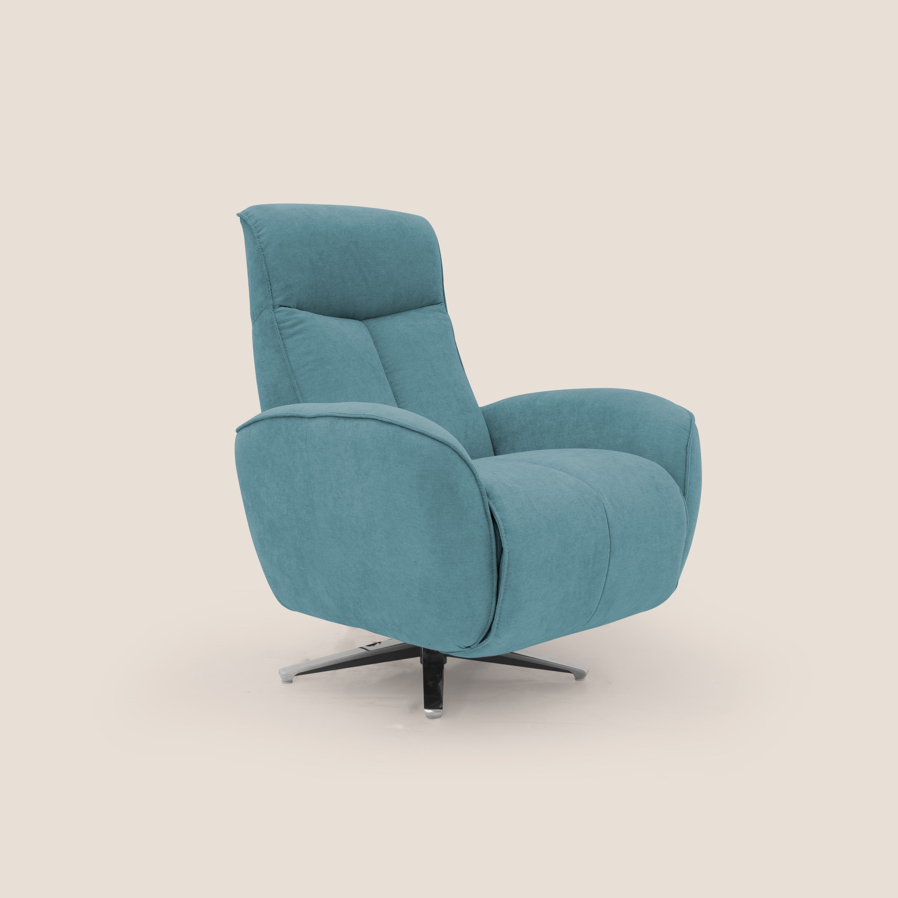 EVA Poltroncina RELAX in morbido tessuto impermeabile T02 azzurro - divani.store