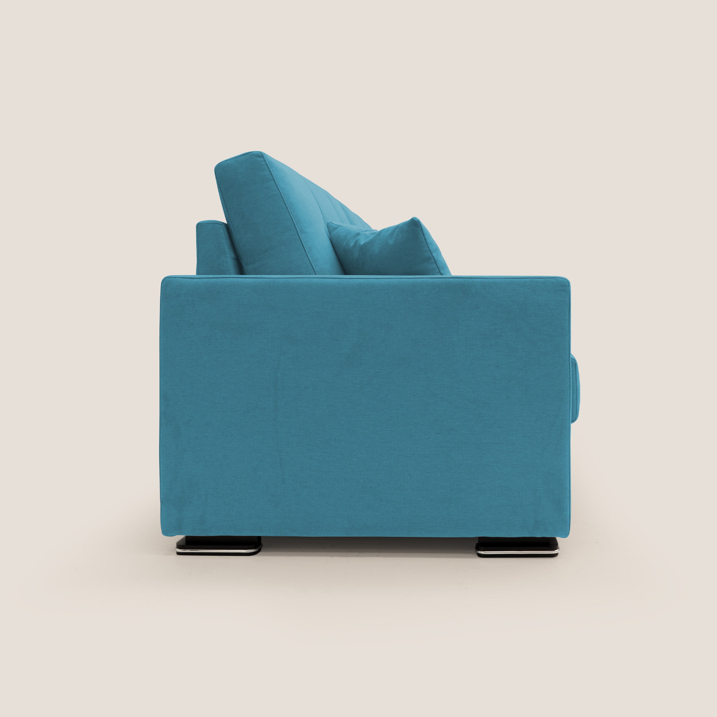 Giove divano in morbido tessuto impermeabile T02 azzurro - divani.store