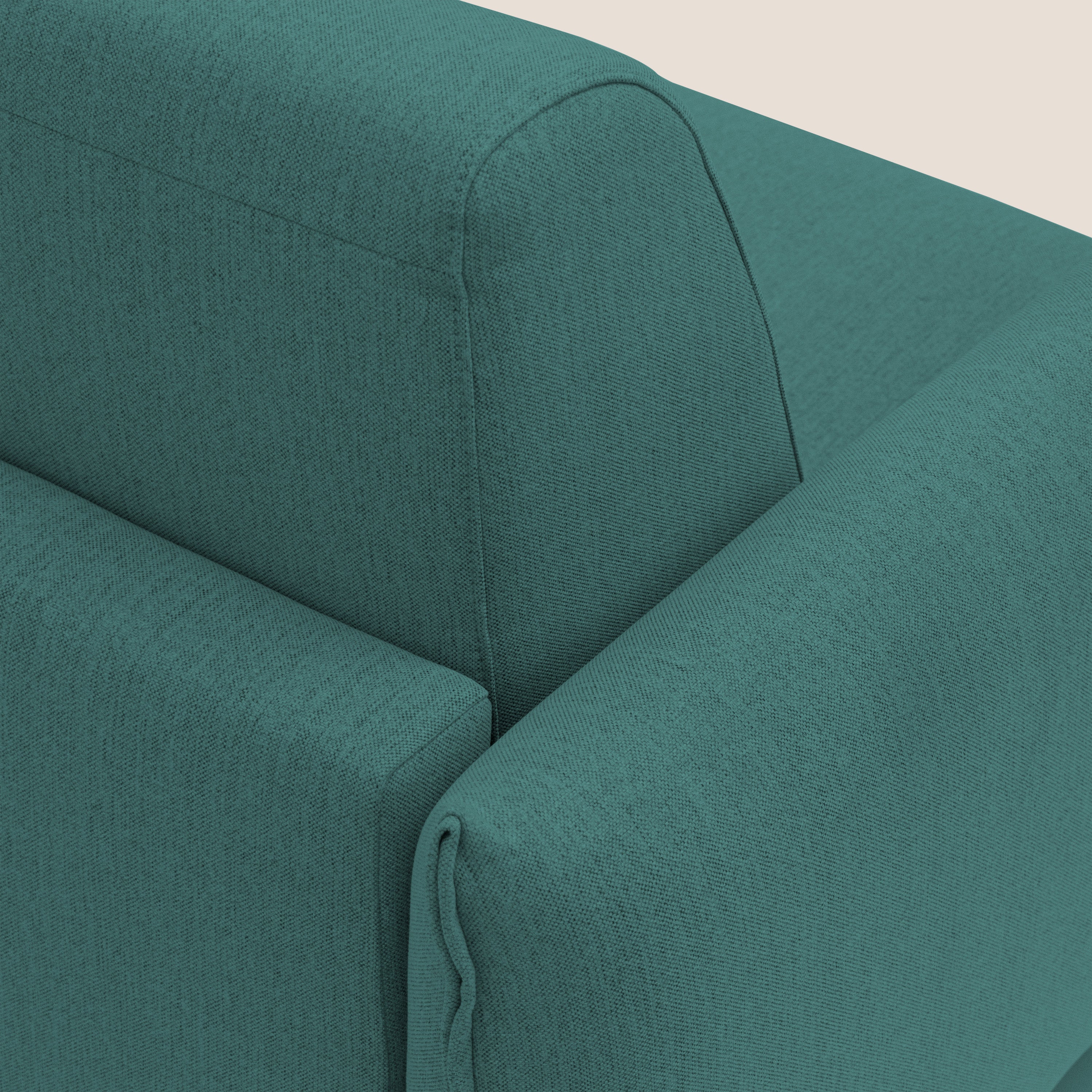 Scarlet divano letto in tessuto misto cotone impermeabile T19 petrolio - divani.store