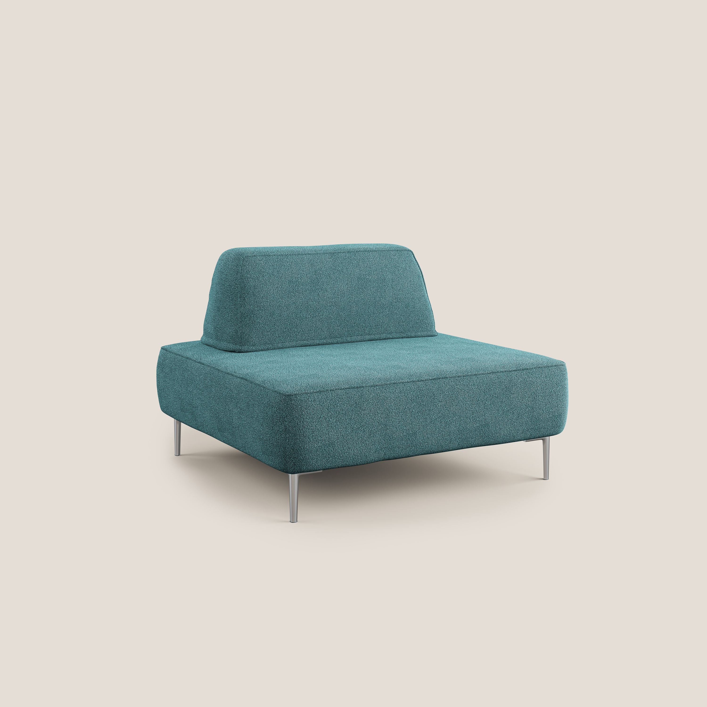 Newton poltrona modulare con schienali movibili T07 azzurro - divani.store