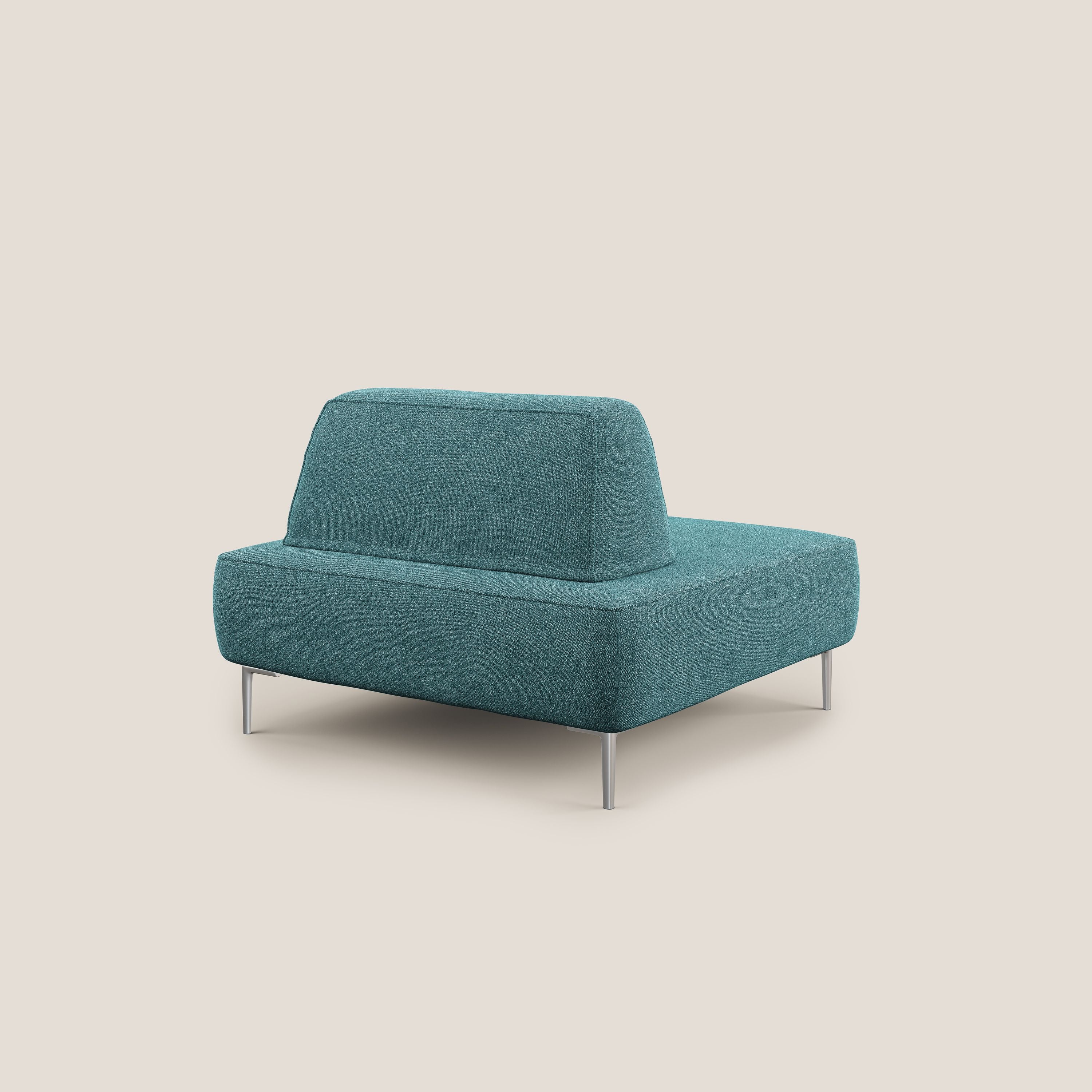 Newton poltrona modulare con schienali movibili T07 azzurro - divani.store