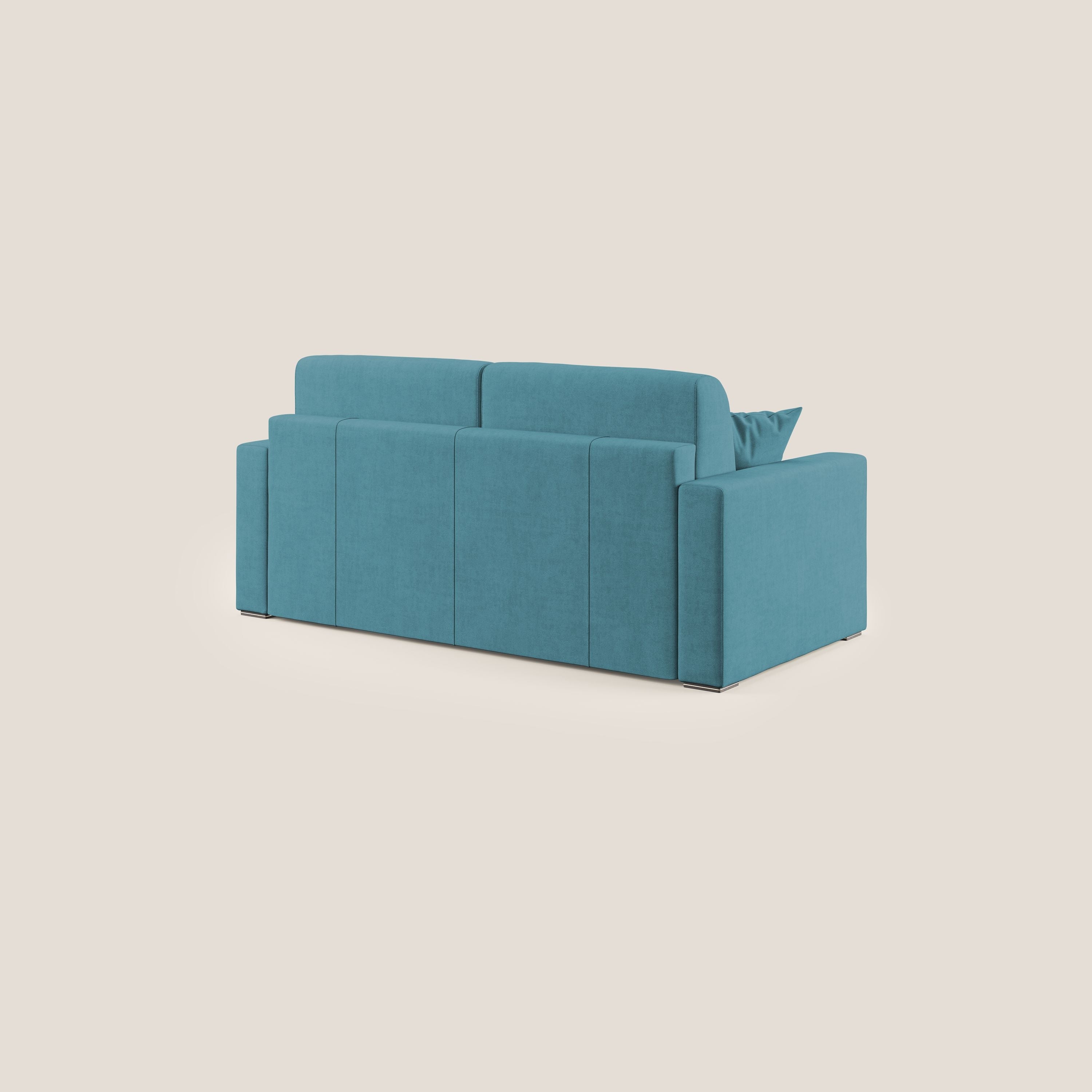 Best Divano letto matrimoniale in tessuto impermeabile T02 azzurro - divani.store