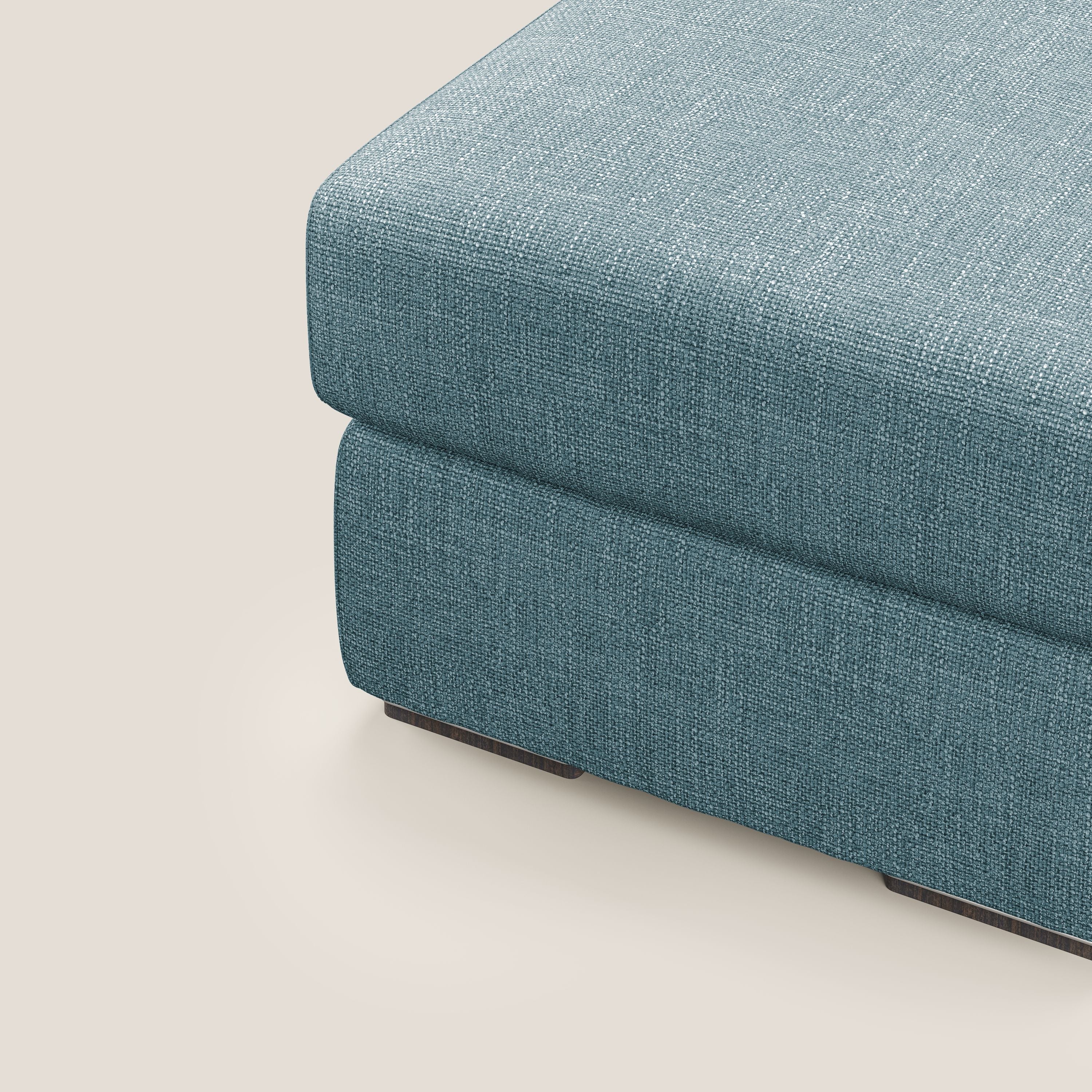 Sun pouf apribile contenitore in tessuto impermeabile morbido intreccio T06 azzurro - divani.store