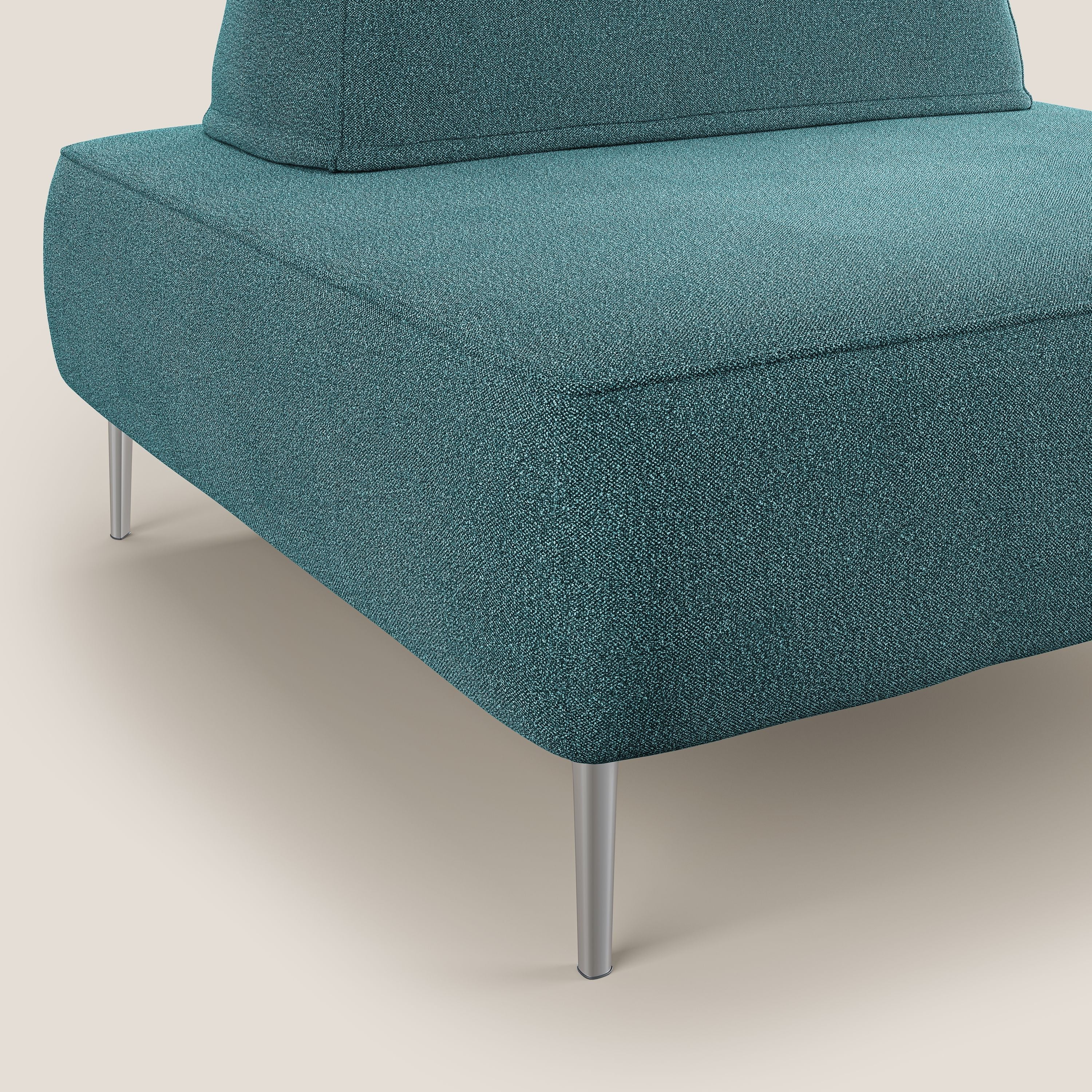 Newton poltrona modulare con schienali movibili T07 azzurro - divani.store