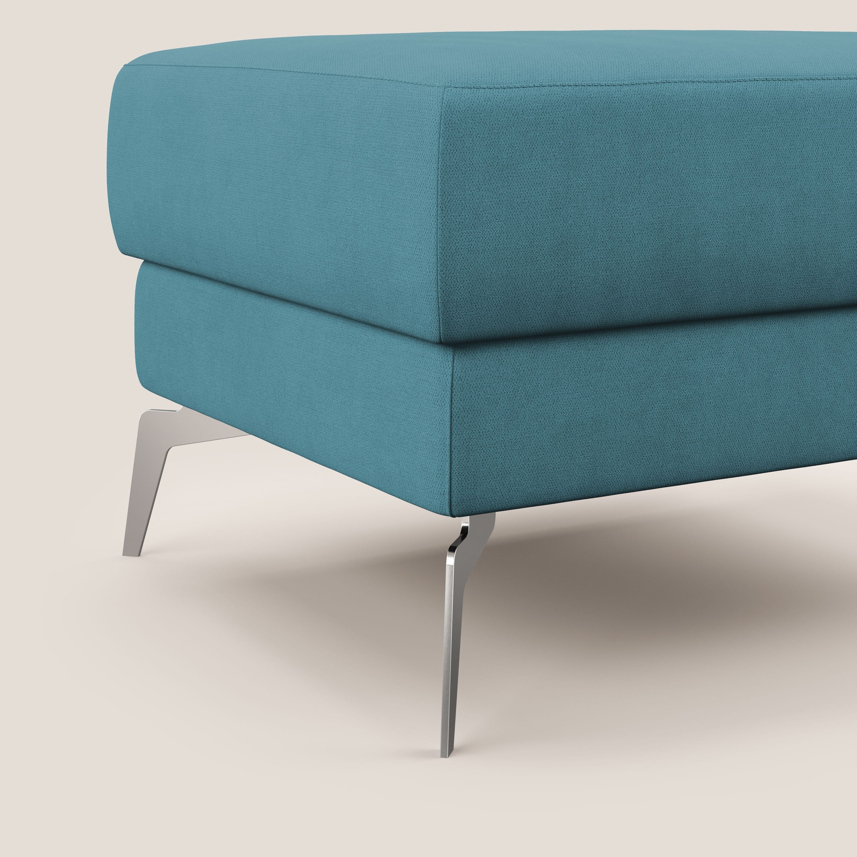 Star Pouf con piedini alti in tessuto impermeabile T02 azzurro - divani.store