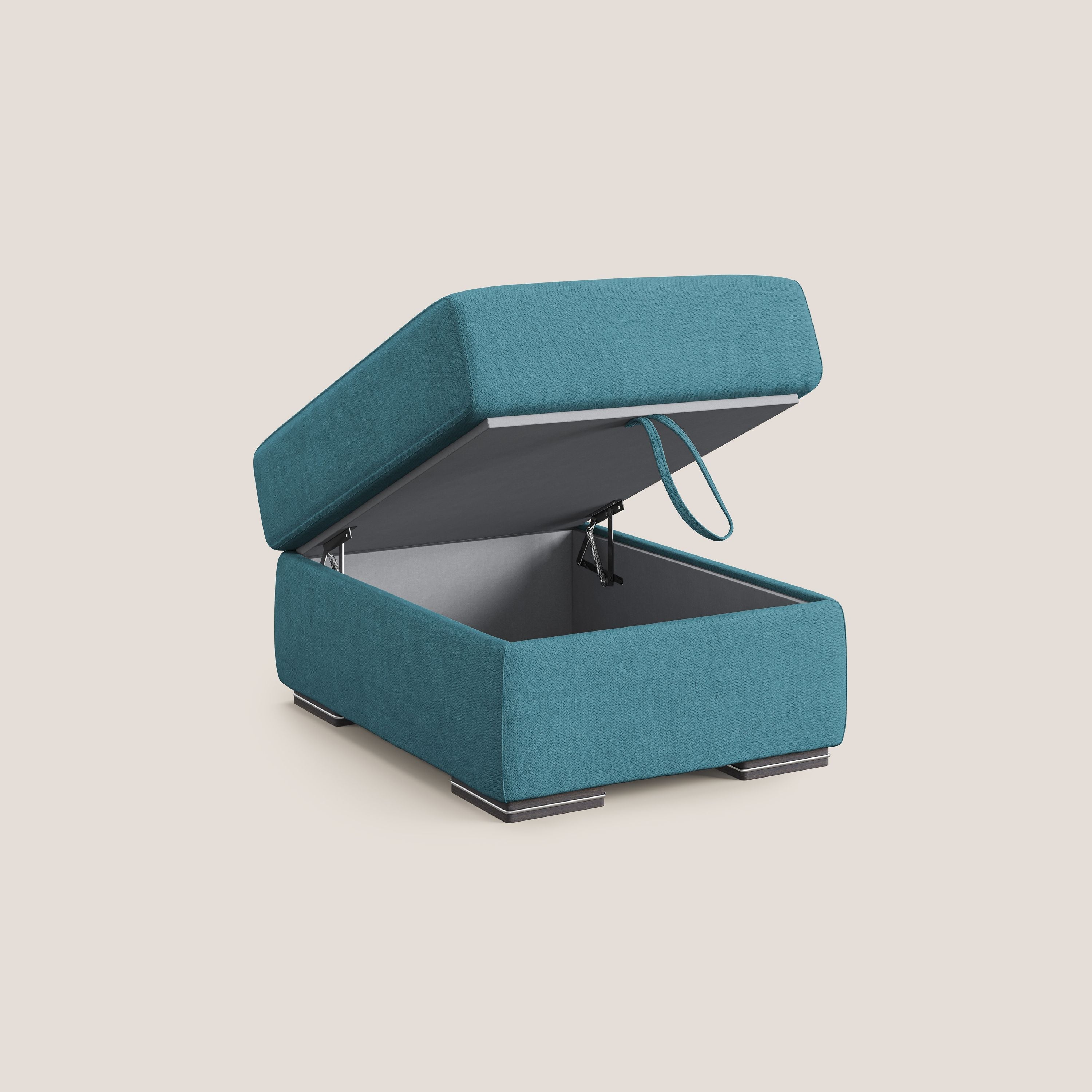 Sun pouf apribile contenitore in tessuto impermeabile T02 azzurro - divani.store