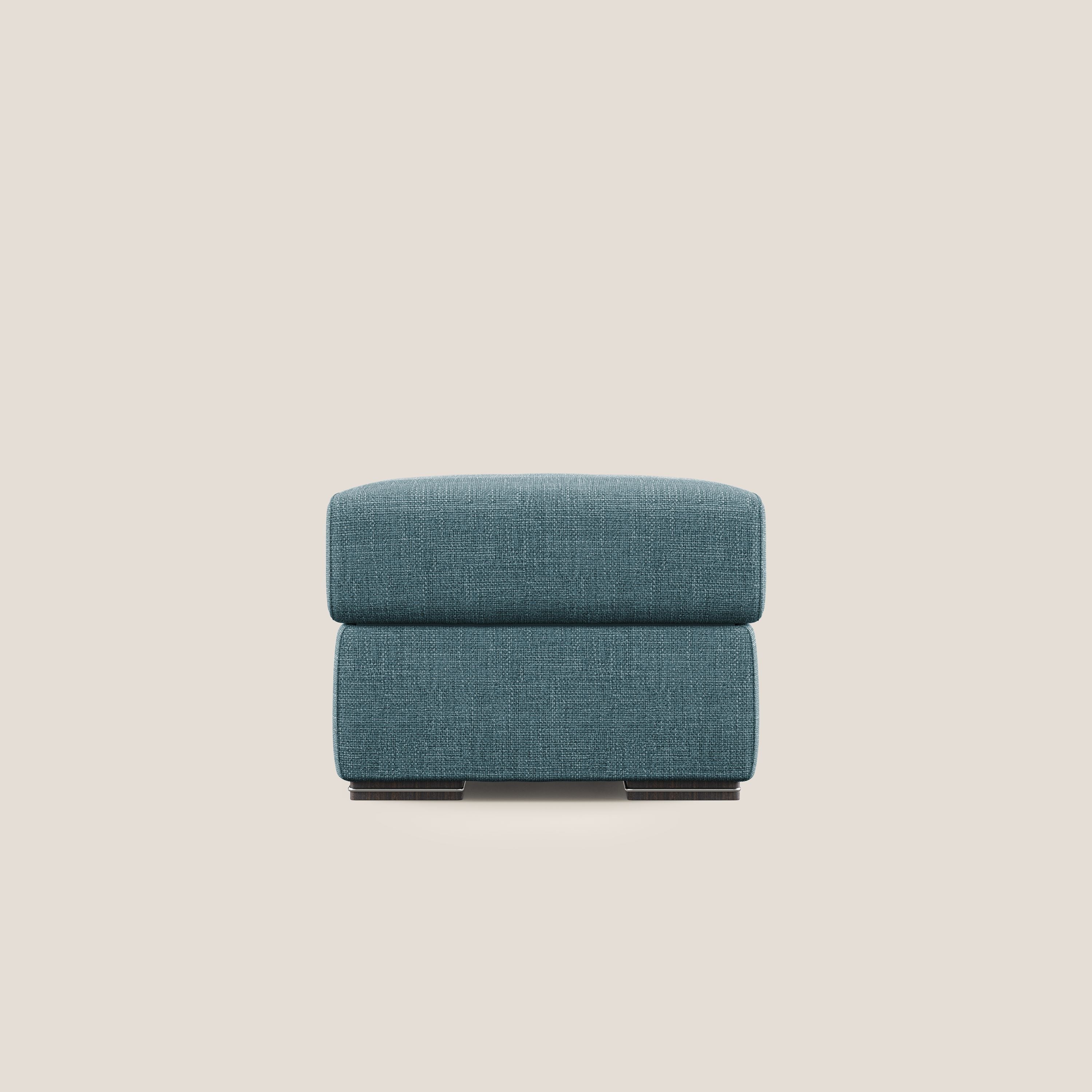 Sun pouf apribile contenitore in tessuto impermeabile morbido intreccio T06 azzurro - divani.store