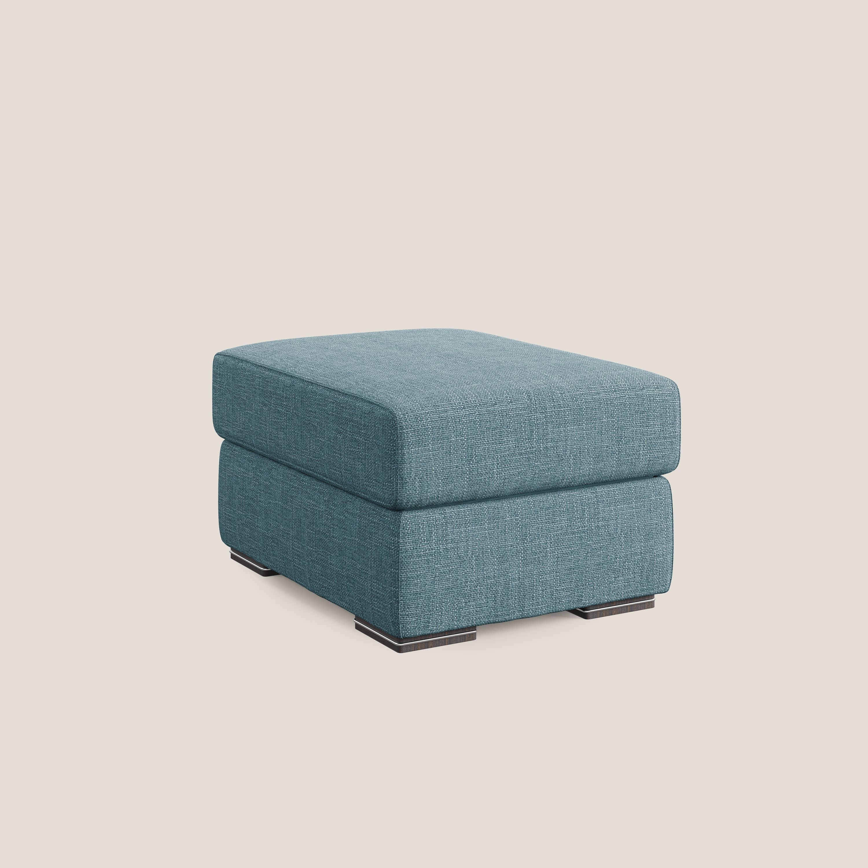 Sun pouf apribile contenitore in tessuto impermeabile morbido intreccio T06 azzurro - divani.store