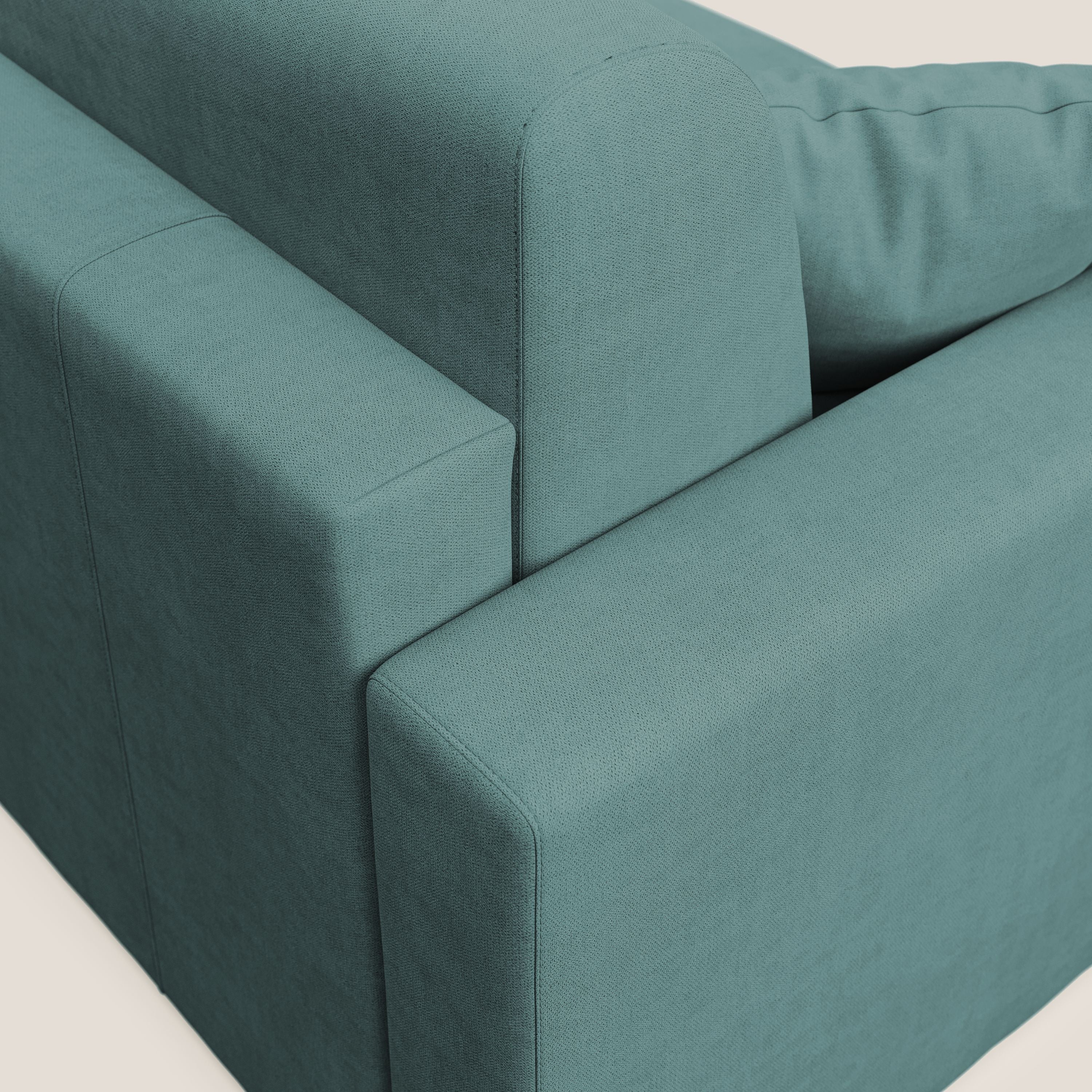 Best Divano letto angolare in tessuto impermeabile T02 petrolio - divani.store