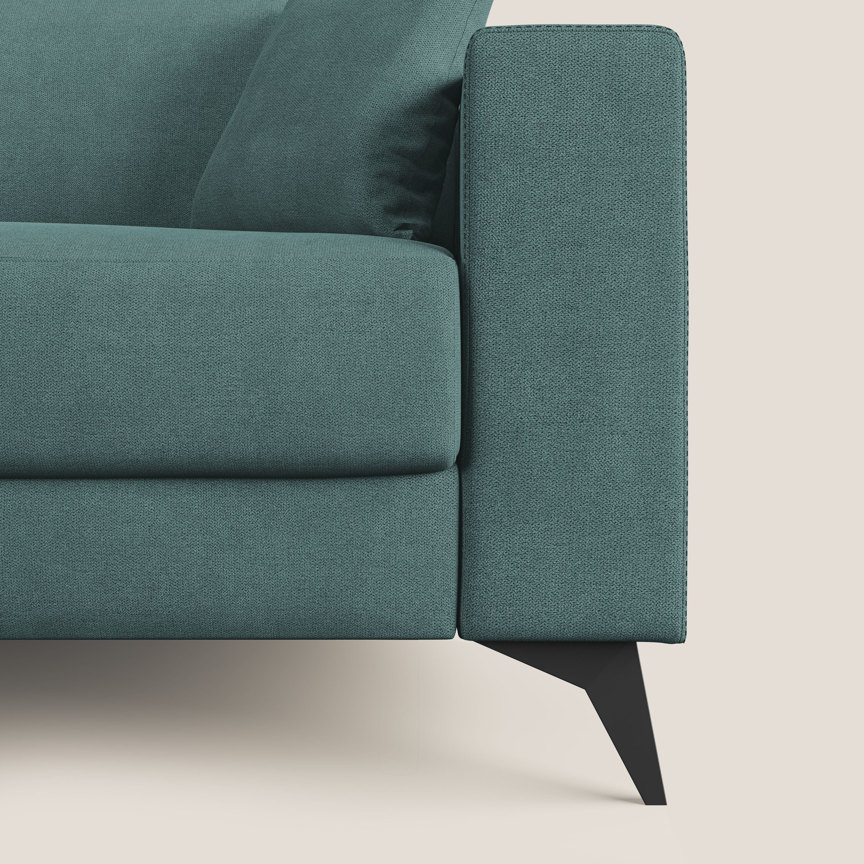 Pegaso divano letto con poggiatesta reclinabili e rivestimento T02 petrolio - divani.store