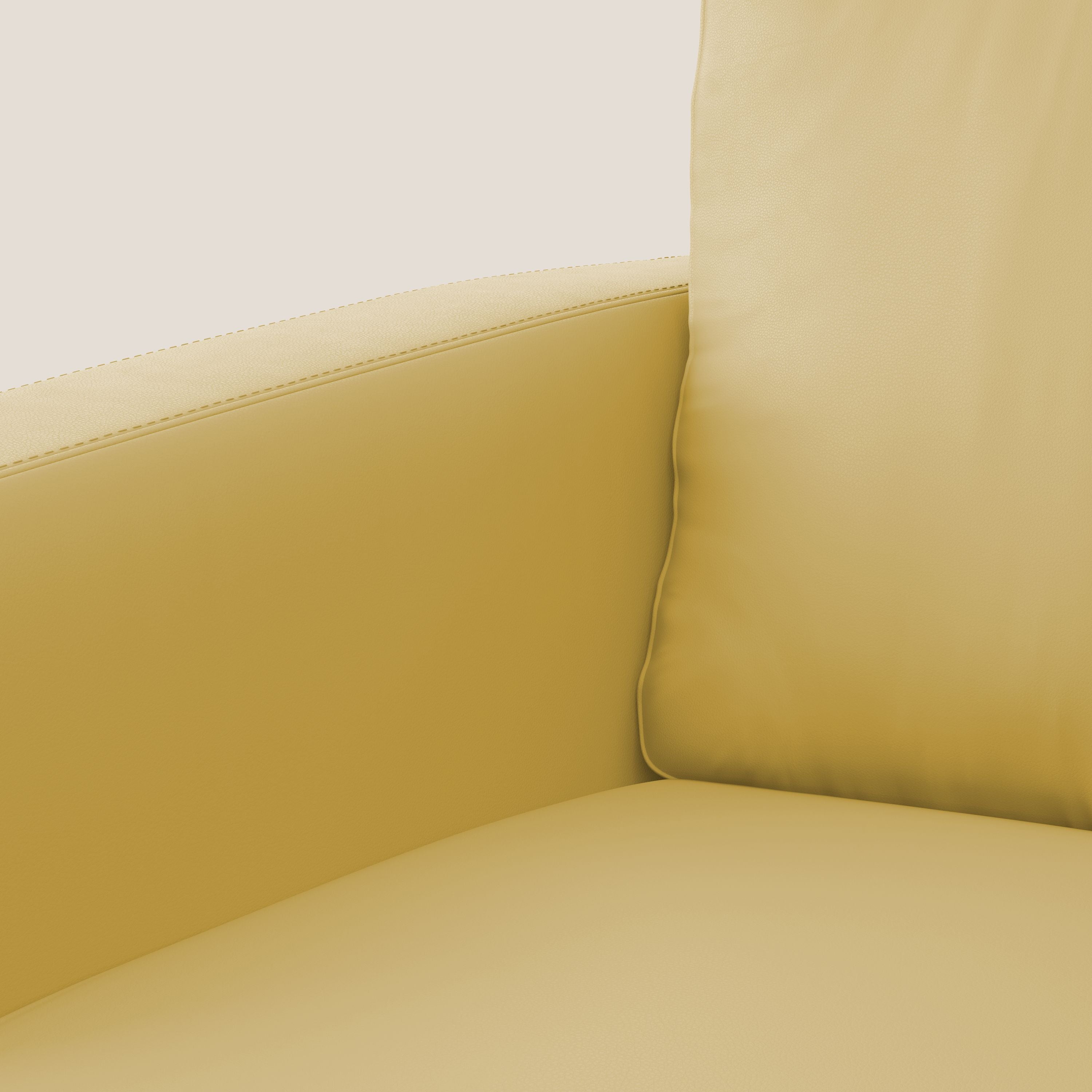 Orione Poltroncina in ecopelle moderna e impermeabile T04 giallo - divani.store