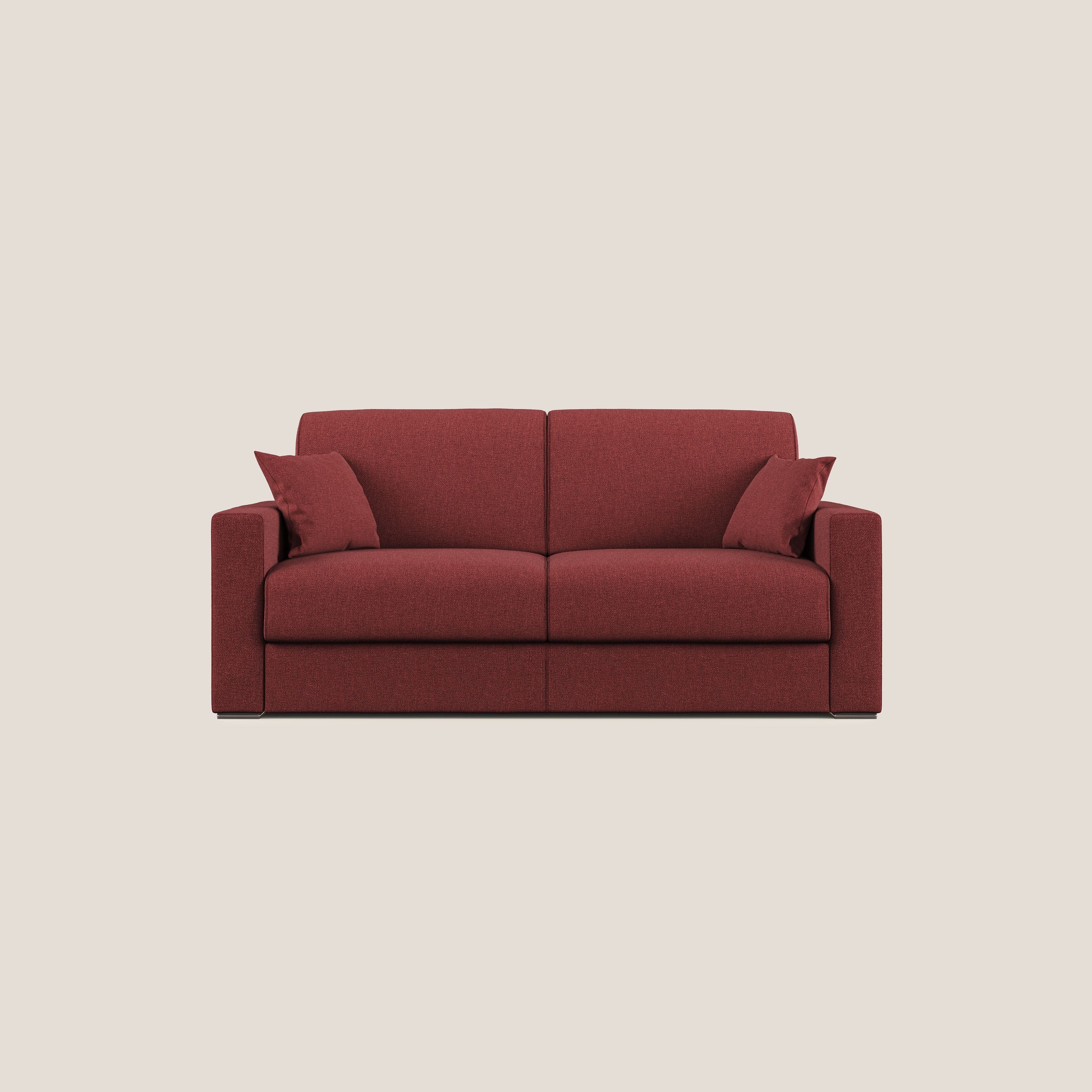 Best Divano letto matrimoniale in tessuto smacchiabile QuickClean T08 rosso - divani.store