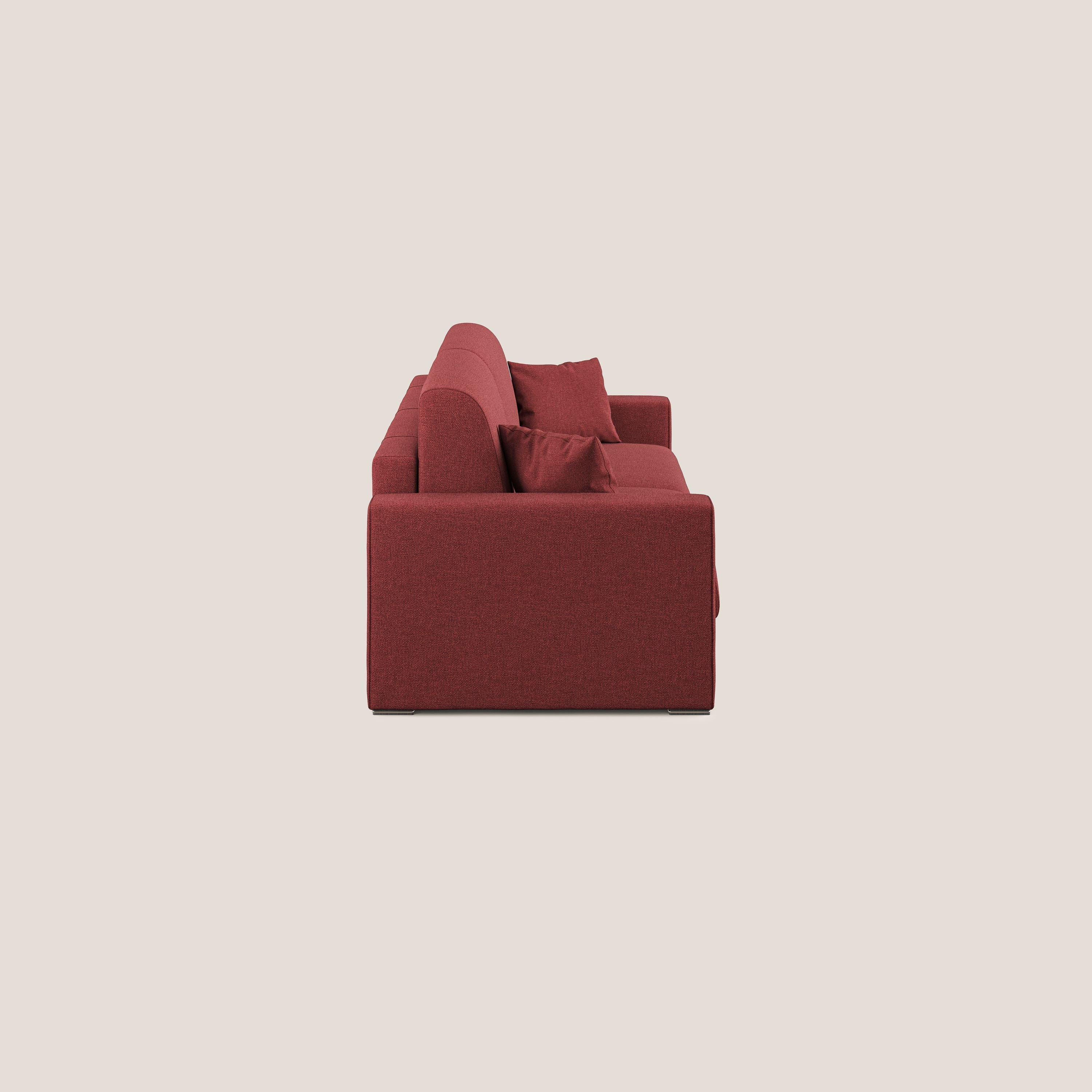 Best Divano letto matrimoniale in tessuto smacchiabile QuickClean T08 rosso - divani.store