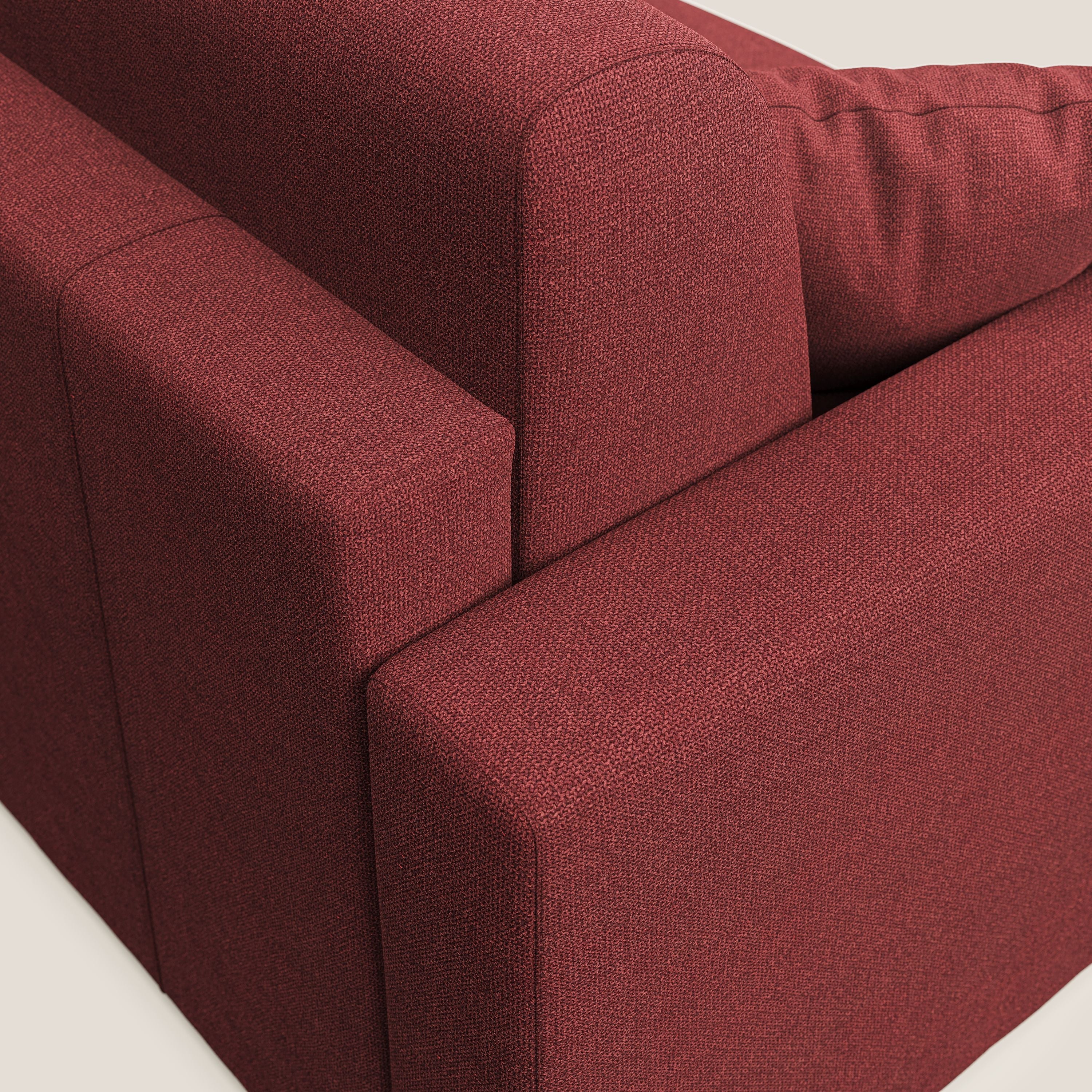 Best Divano letto angolare con penisola in tessuto smacchiabile QuickClean T08 rosso - divani.store