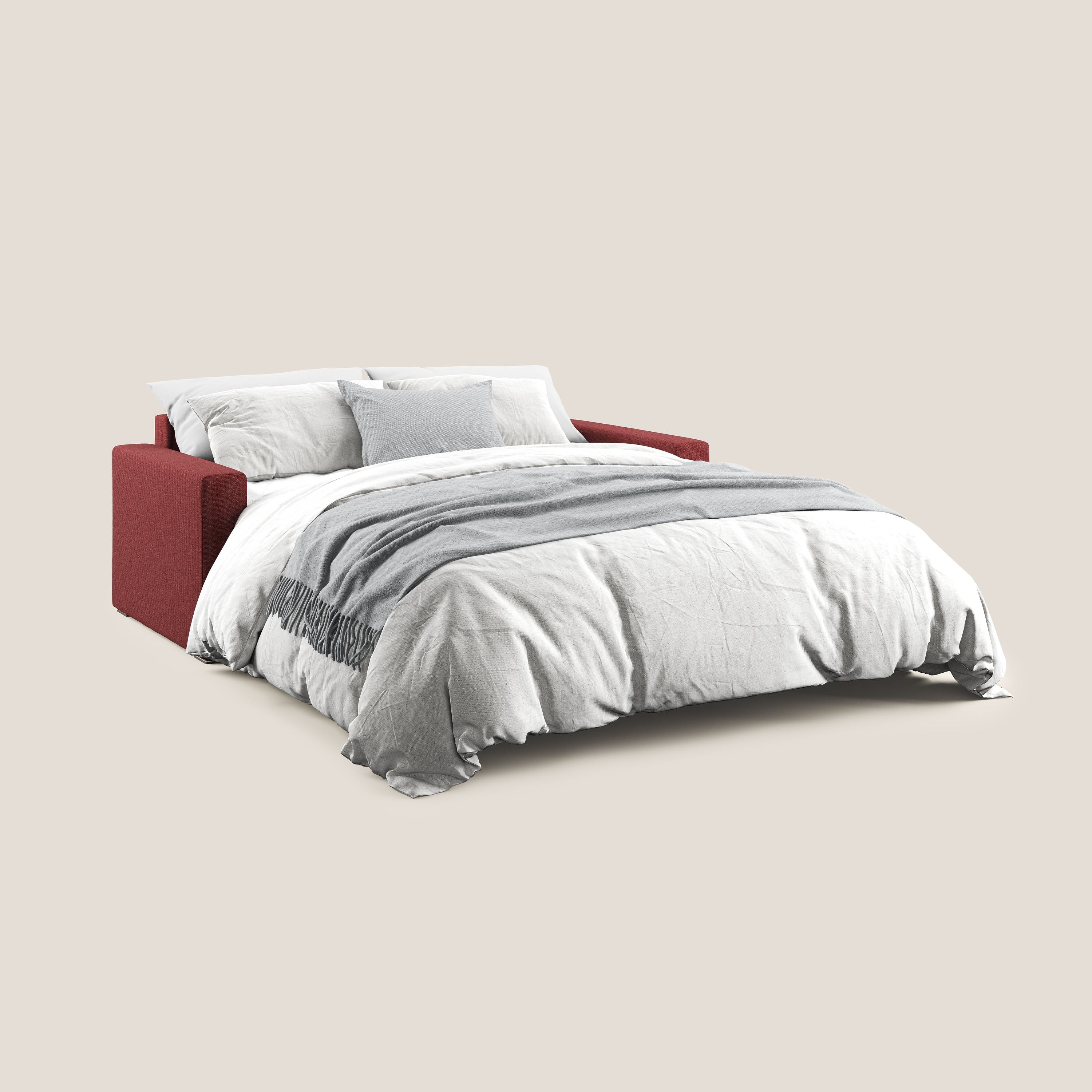 Best Divano letto matrimoniale in tessuto smacchiabile QuickClean T08 rosso - divani.store