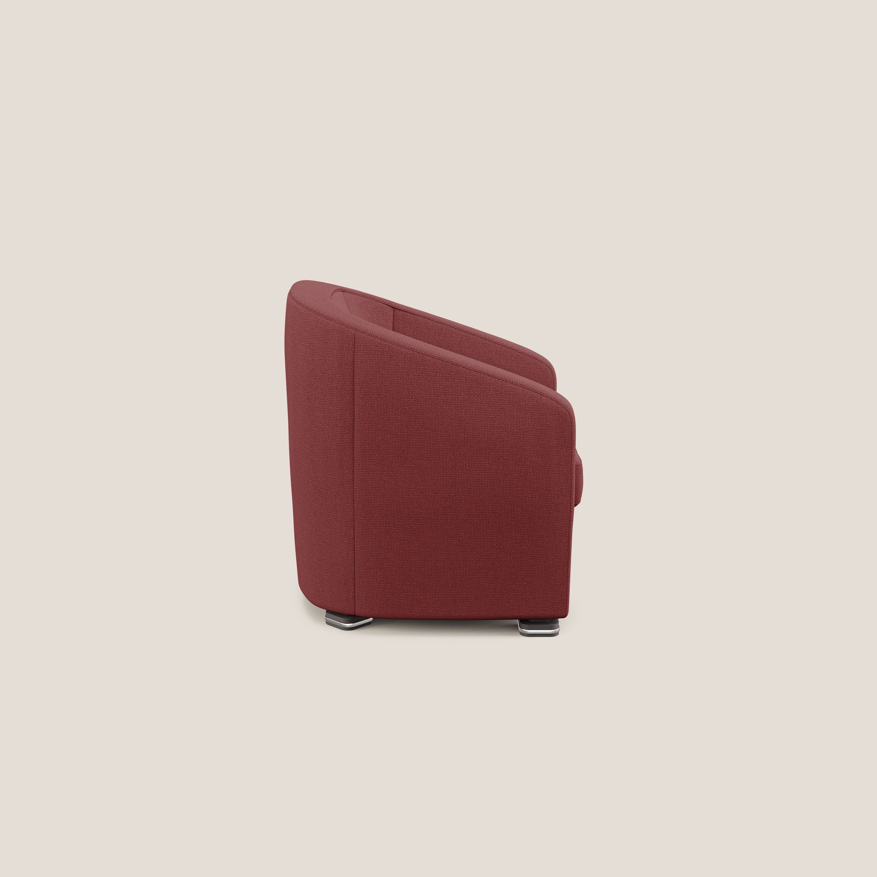 Cloe Poltroncina in tessuto smacchiabile con acqua QuickClean T08 rosso - divani.store