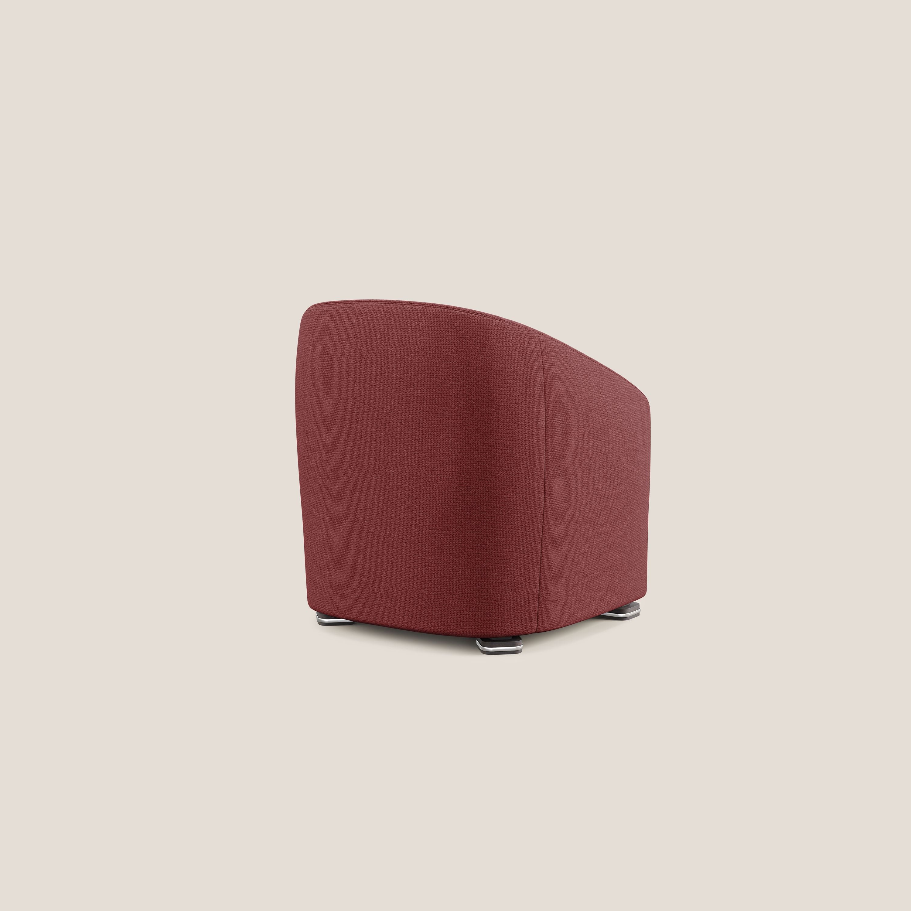 Cloe Poltroncina in tessuto smacchiabile con acqua QuickClean T08 rosso - divani.store