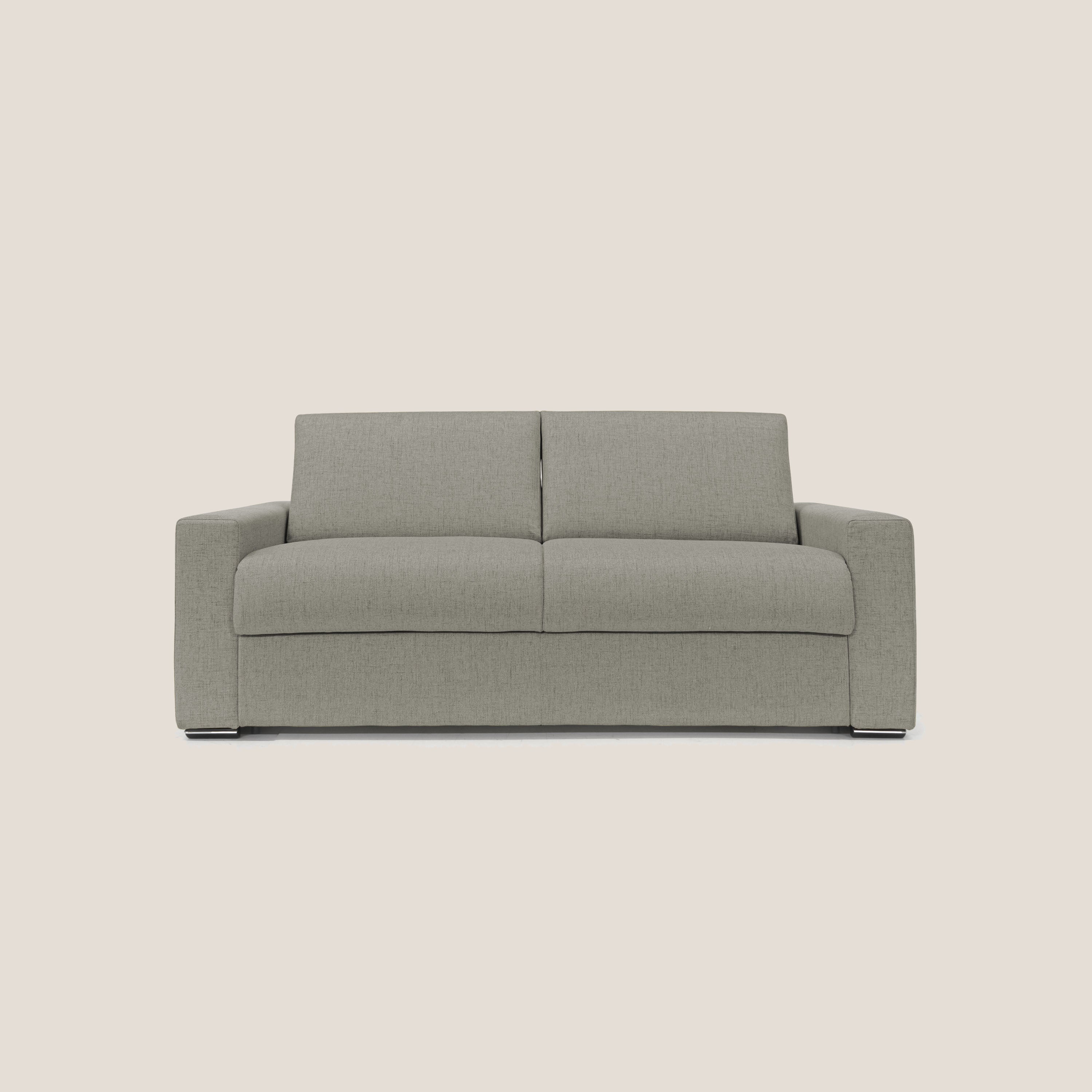 Nixon Divano letto matrimoniale con materasso 20 cm in tessuto impermeabile T03 talpa - divani.store