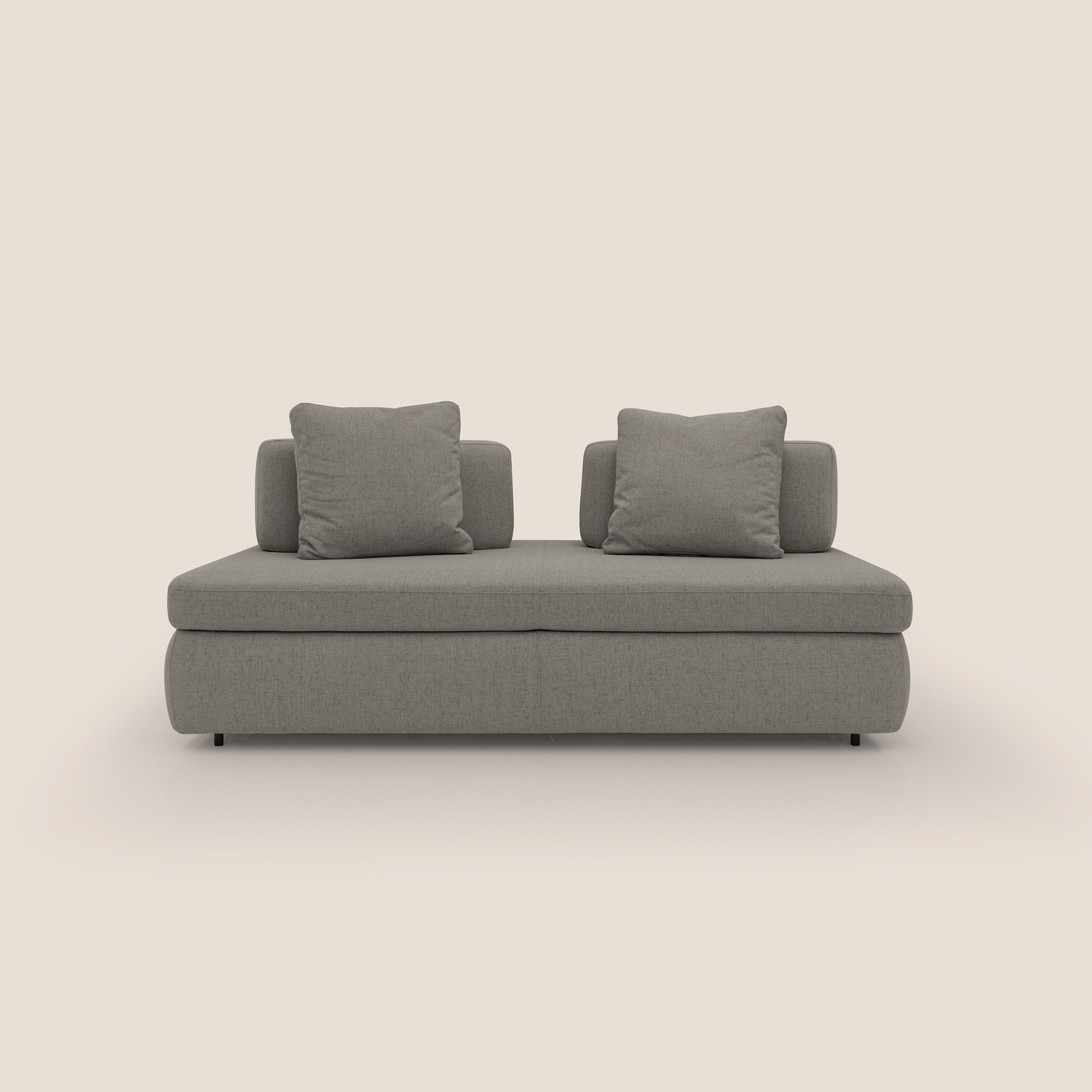Gransasso Divano letto matrimoniale dal DESIGN innovativo in tessuto impermeabile T03 talpa - divani.store