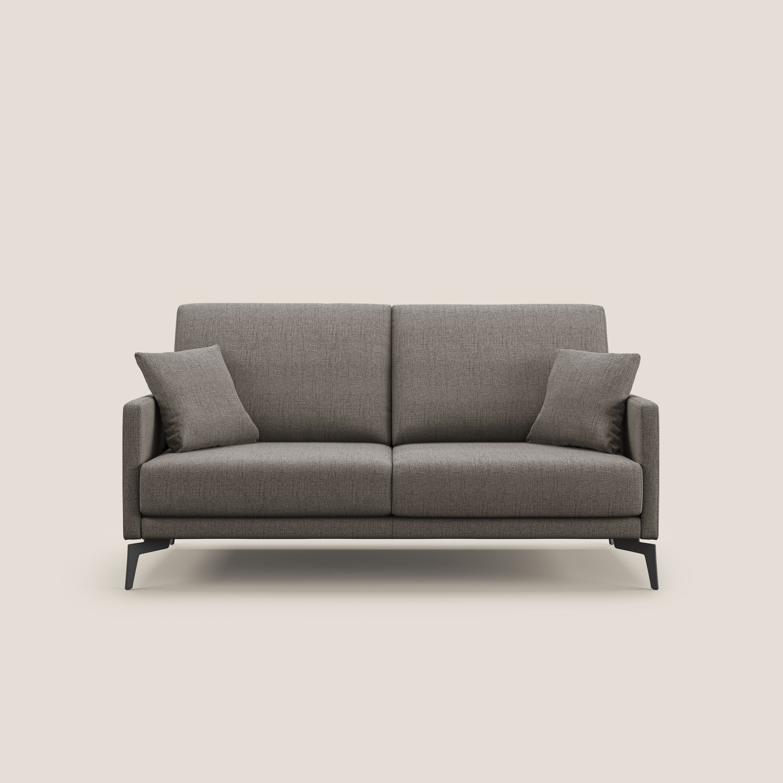 Saturno divano moderno in tessuto morbido impermeabile T03 talpa - divani.store