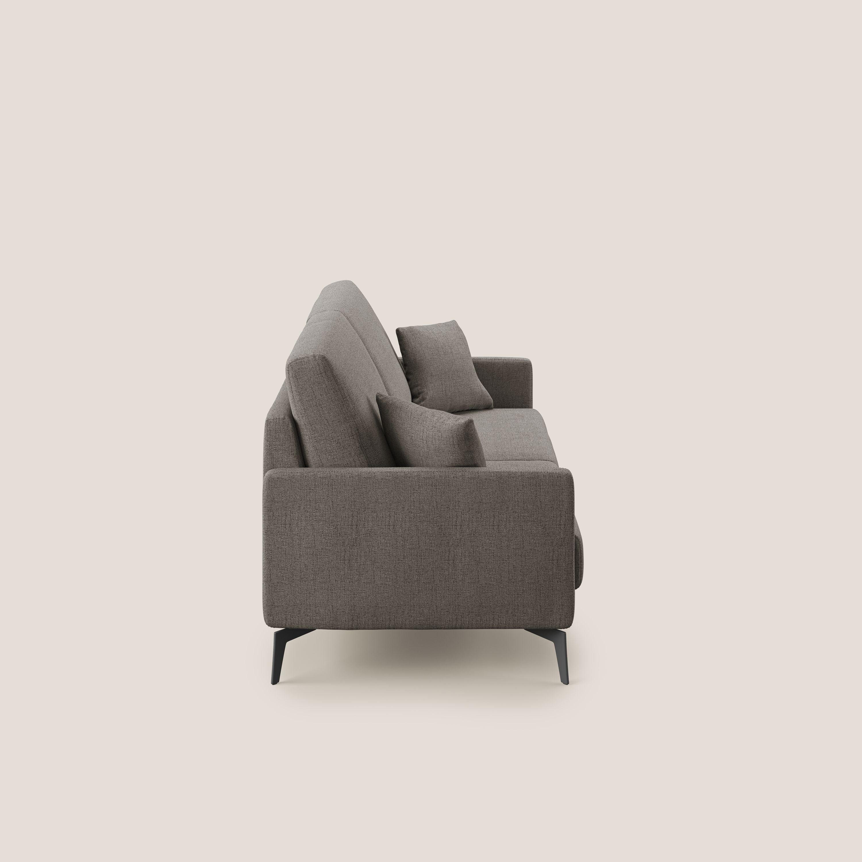 Saturno divano moderno in tessuto morbido impermeabile T03 talpa - divani.store