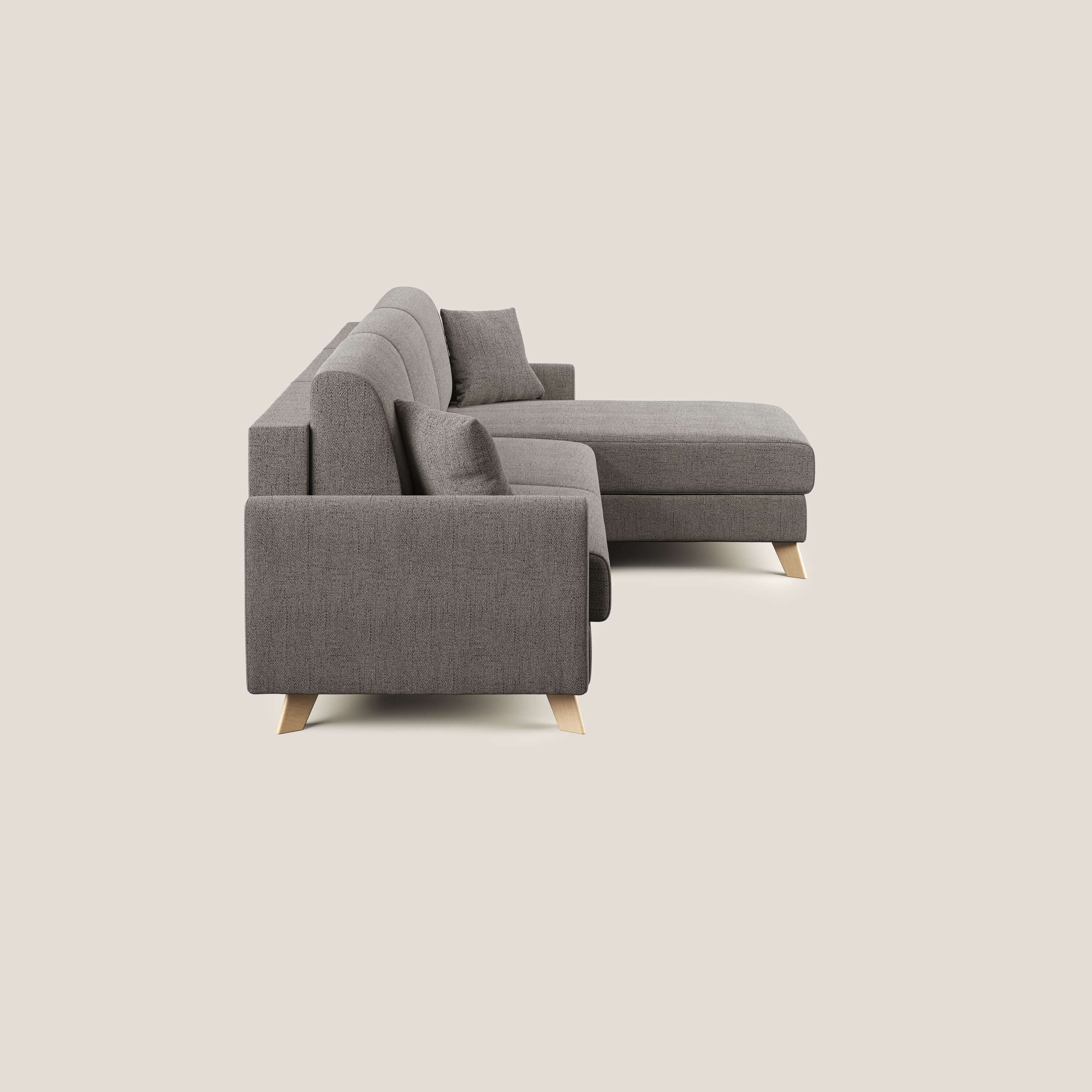 Edgar divano letto angolare in tessuto felis impermeabile T03 talpa - divani.store