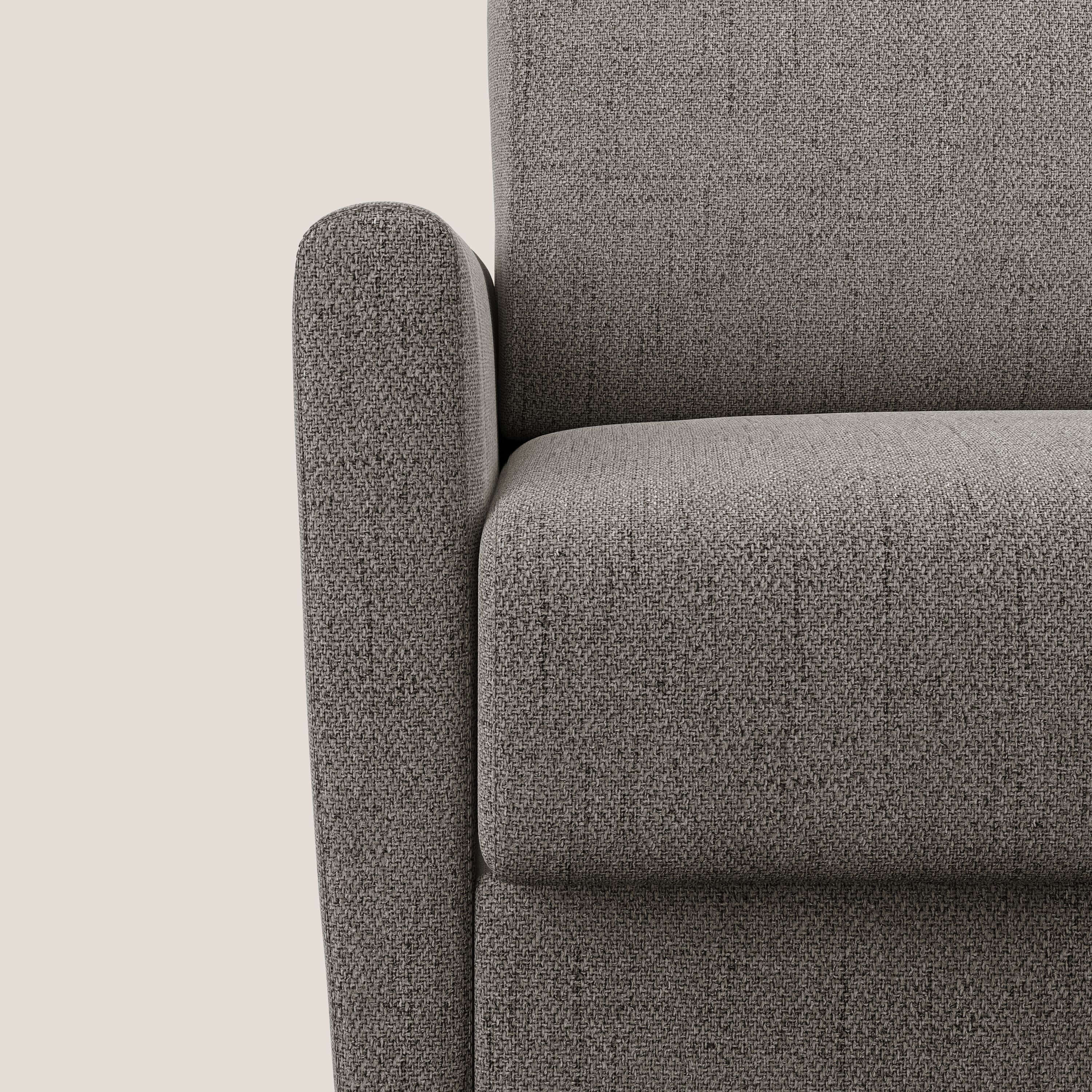 Edgar poltrona letto in tessuto felis impermeabile T03 talpa - divani.store