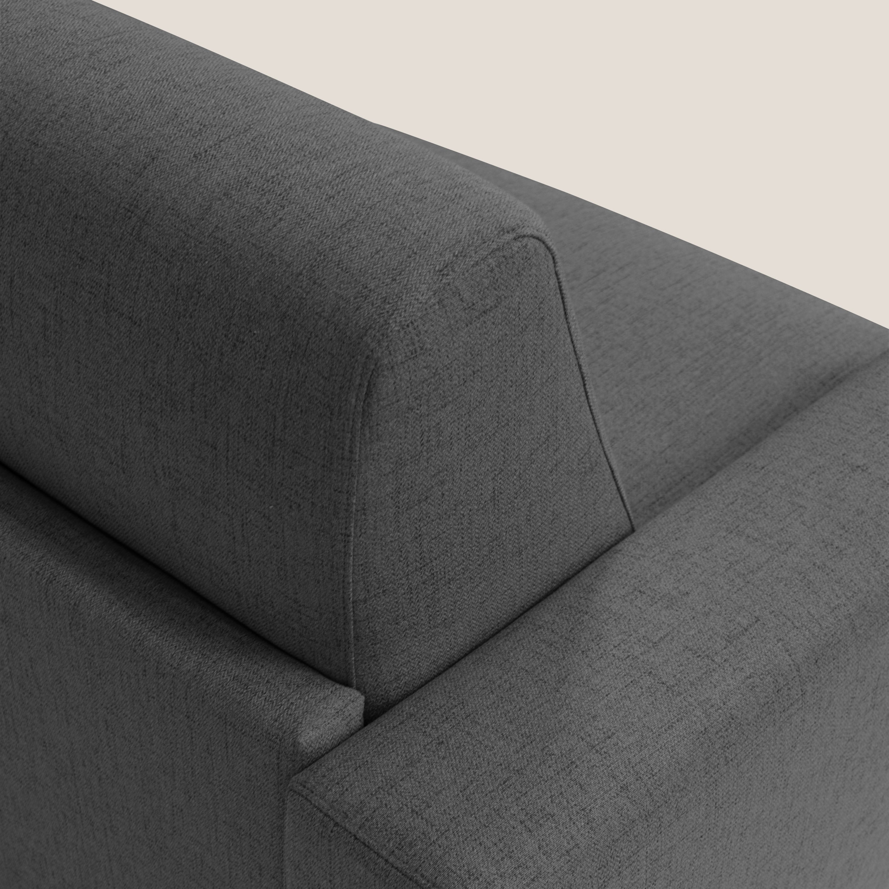 Nixon Divano letto matrimoniale con materasso 20 cm in tessuto impermeabile T03 antracite - divani.store