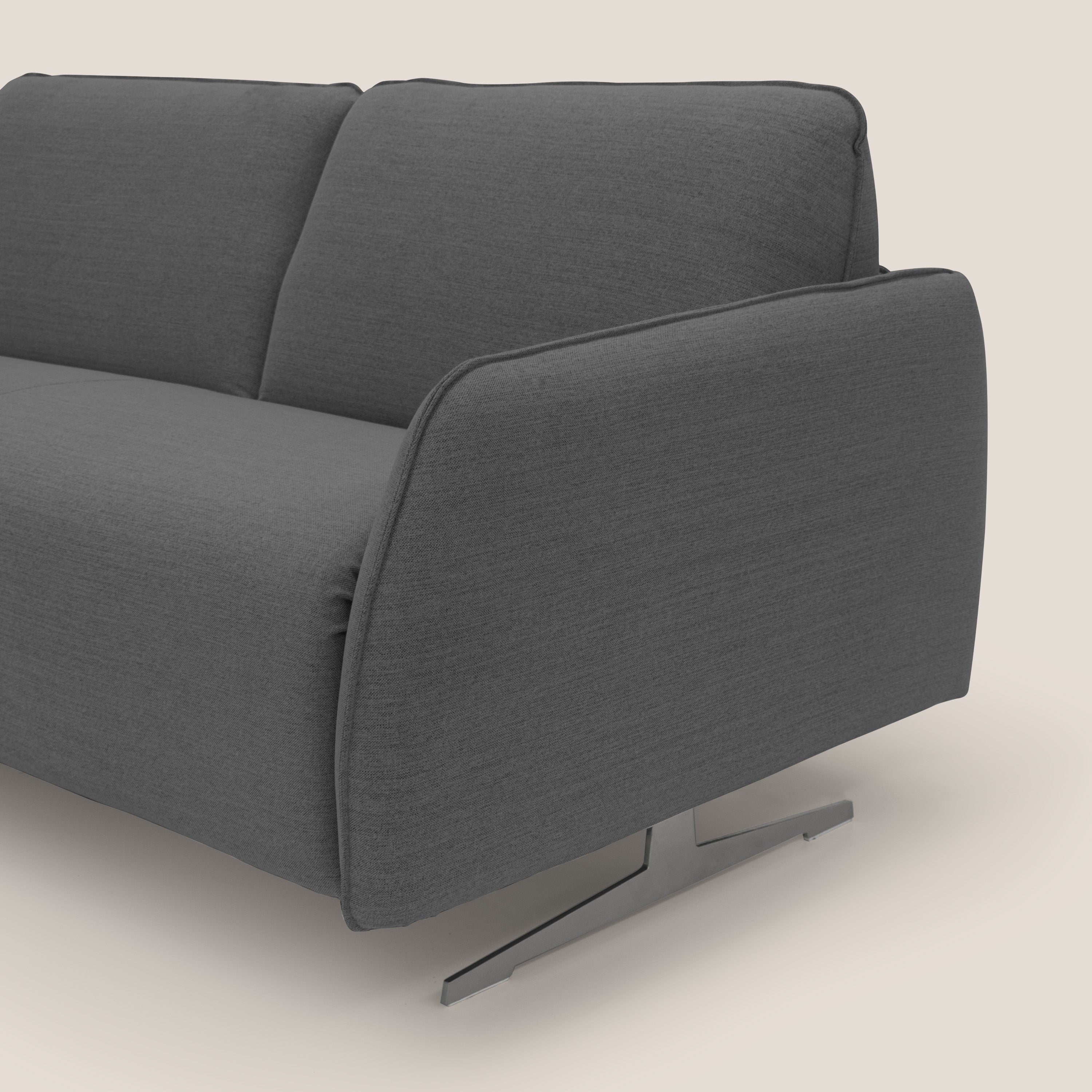 Texas Divano letto matrimoniale moderno in tessuto impermeabile T19 antracite - divani.store