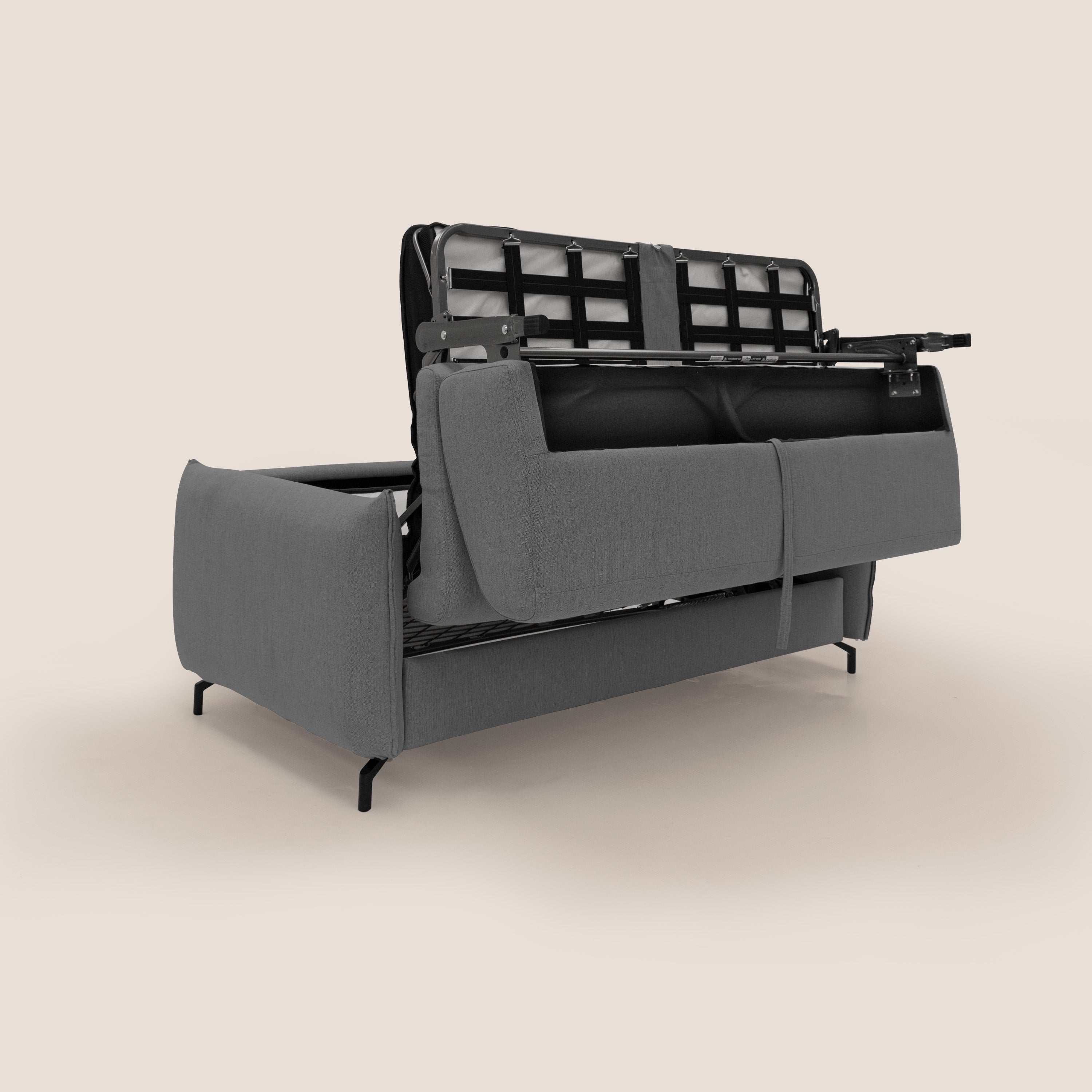 Scarlet canapé convertible en tissu mixte coton imperméable T19 anthracite