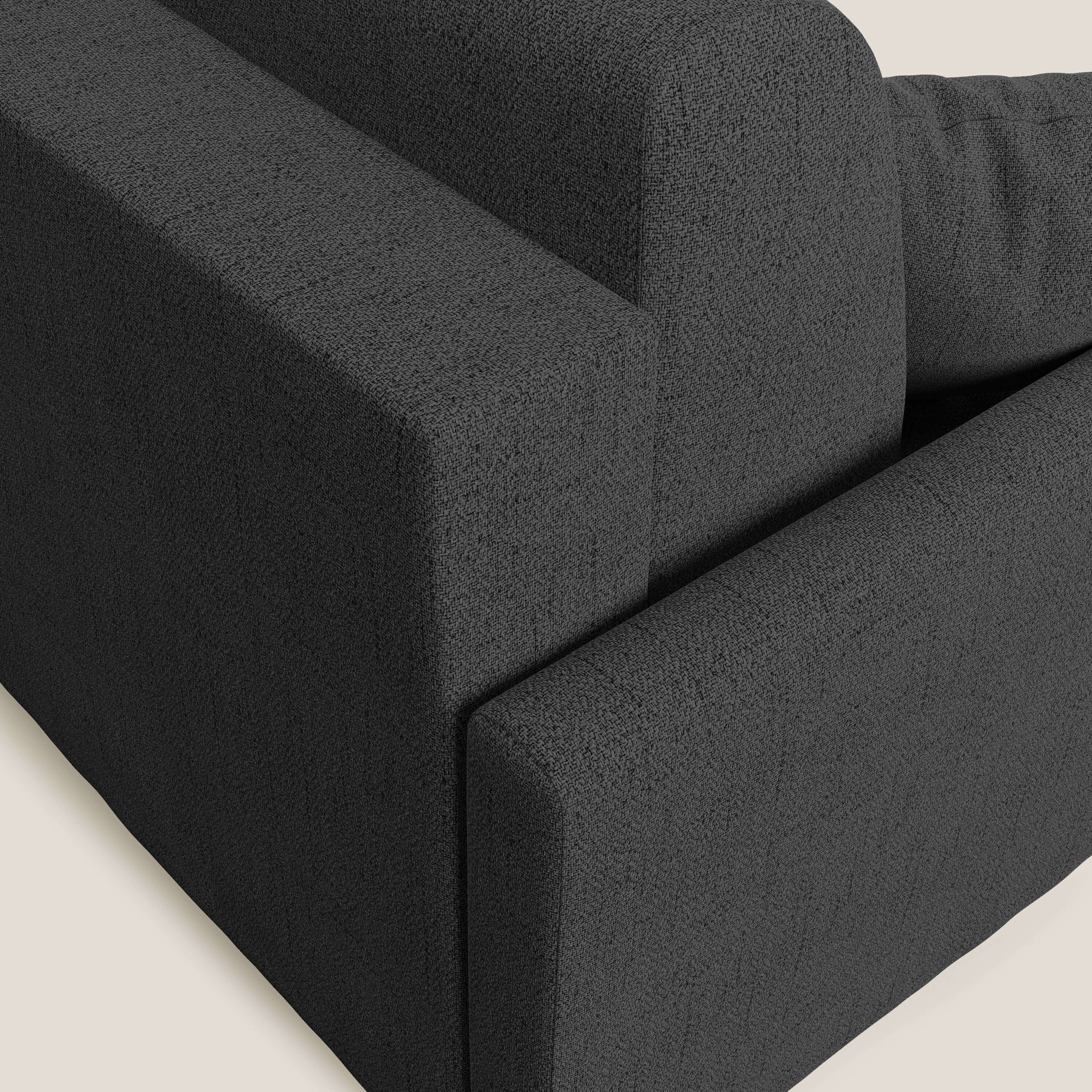 Edgar divano letto matrimoniale in tessuto felis impermeabile T03 antracite - divani.store