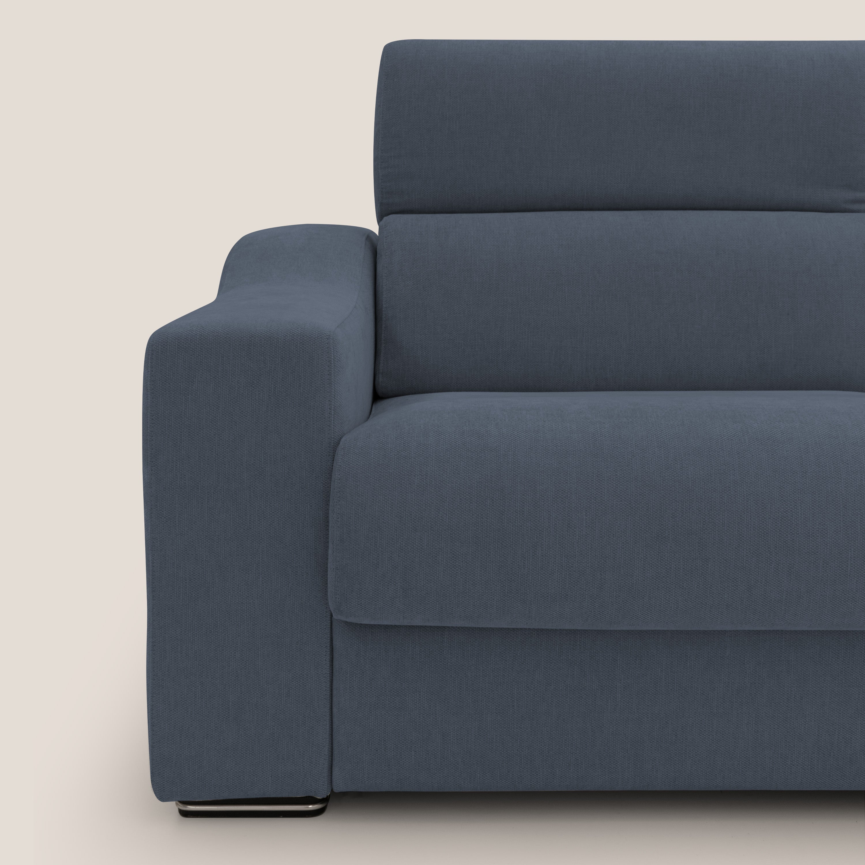 Bomber divano letto matrimoniale con poggiatesta in tessuto impermeabile T14 - divani.store