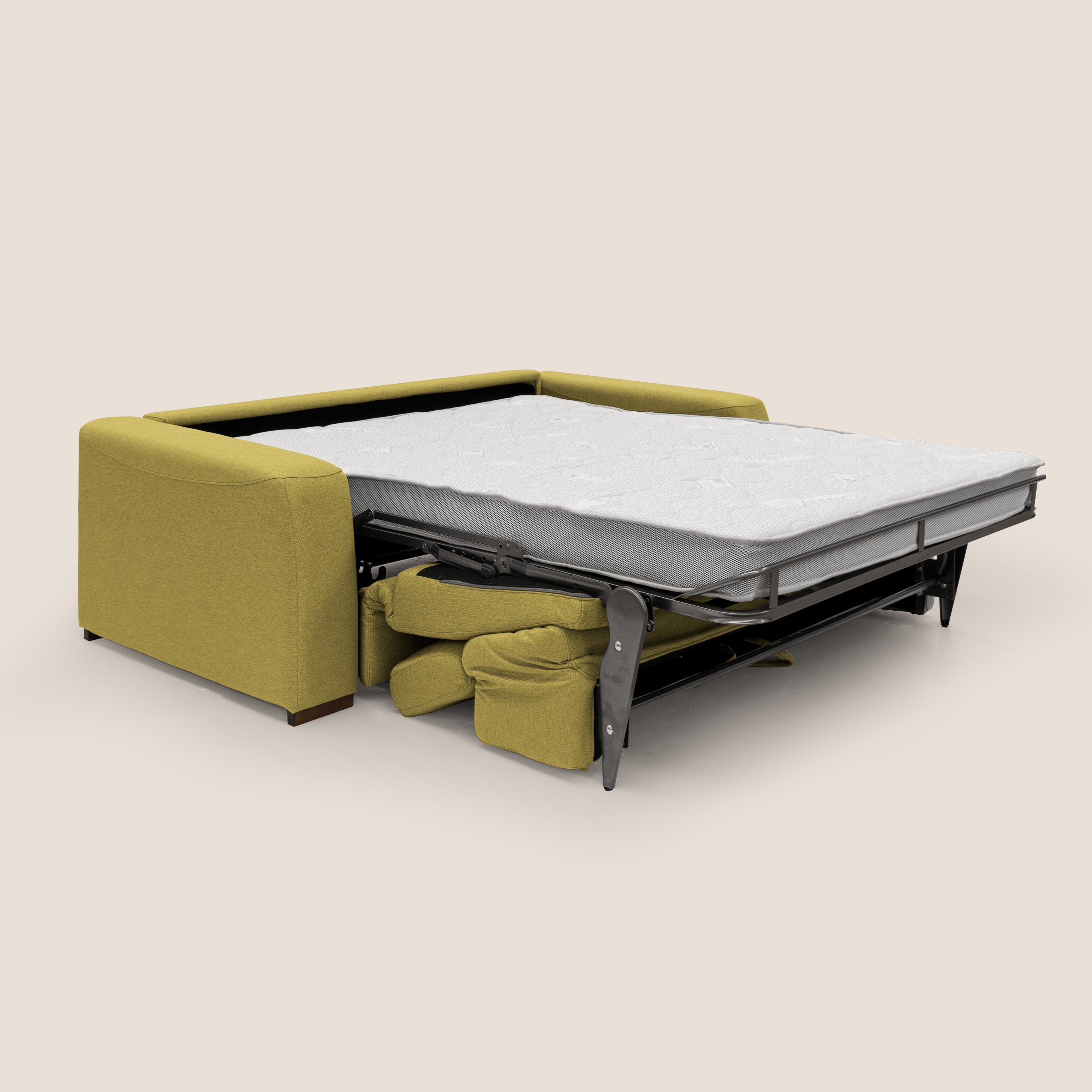 Poseidon divano letto + relax elettrico in tessuto smacchiabile impermeabile T05 giallo - divani.store