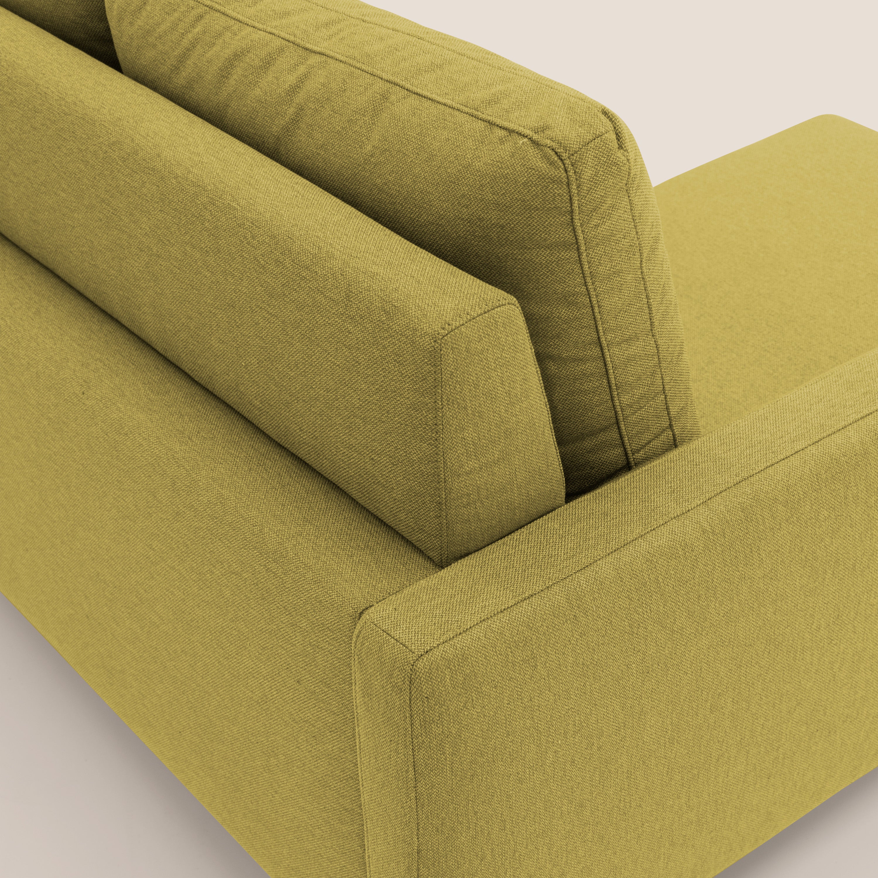 Klimt Divano angolare con sedute scorrevoli in tessuto morbido smacchiabile T05 giallo - divani.store