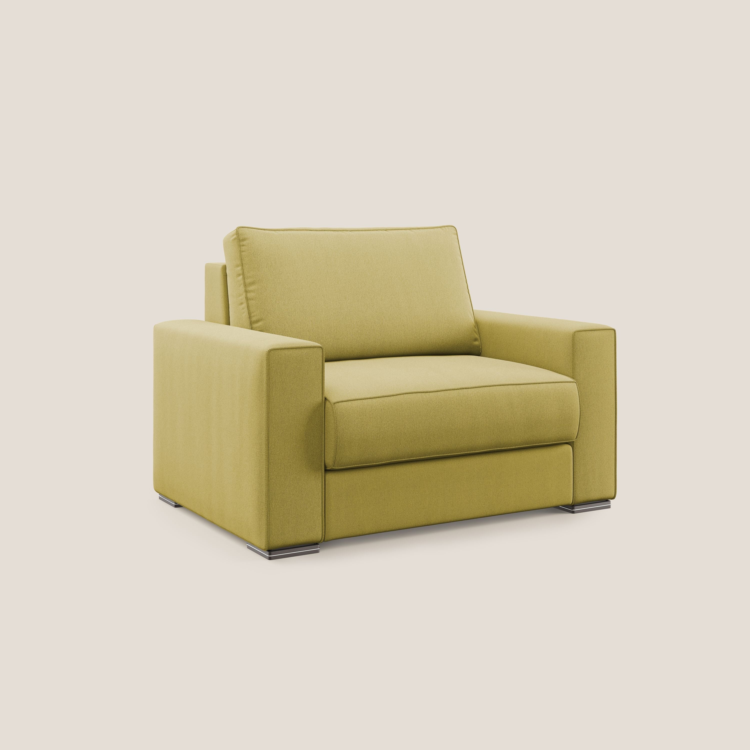 Dream poltrona letto in tessuto smacchiabile T05 giallo - divani.store