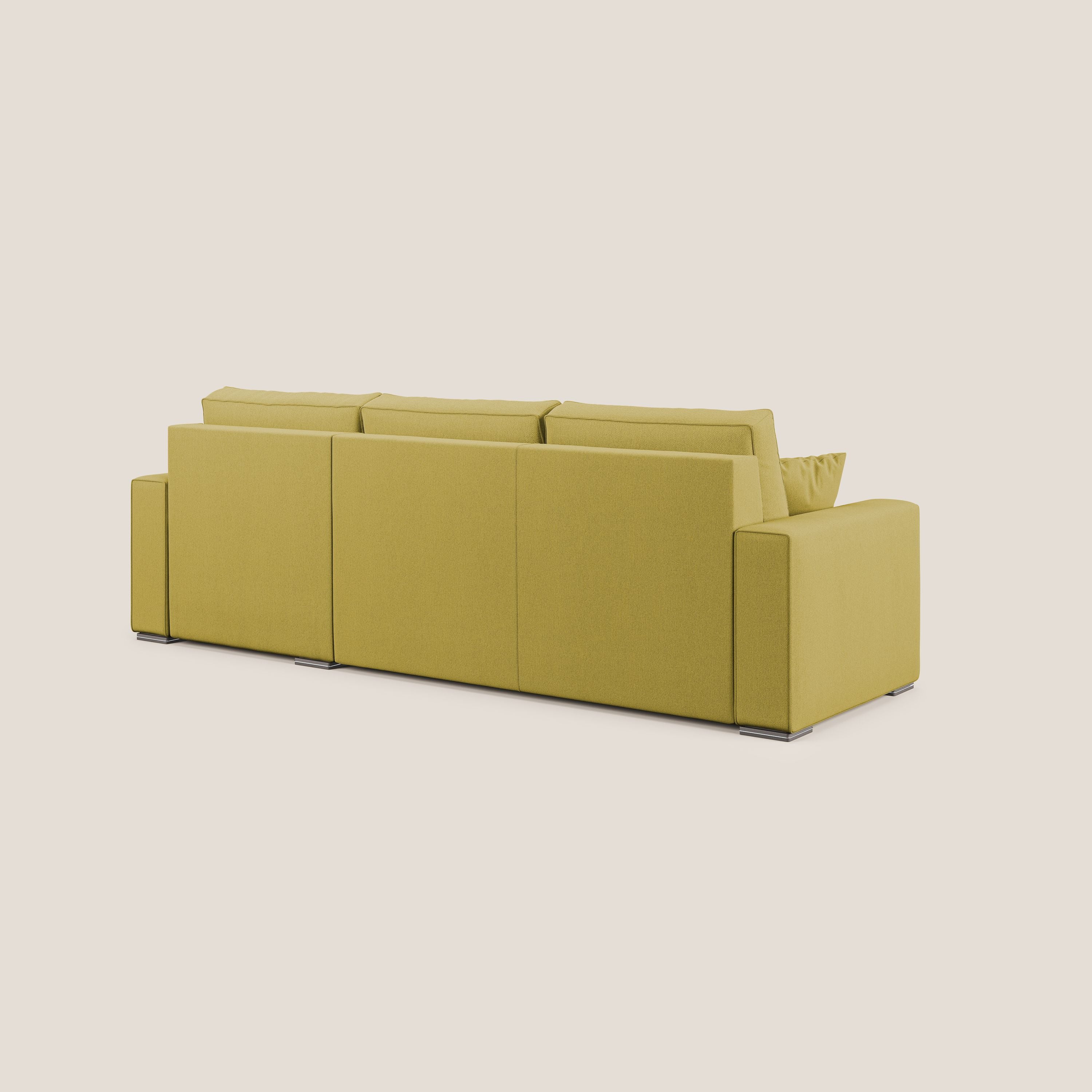 Dream Divano letto angolare in tessuto smacchiabile T05 giallo - divani.store