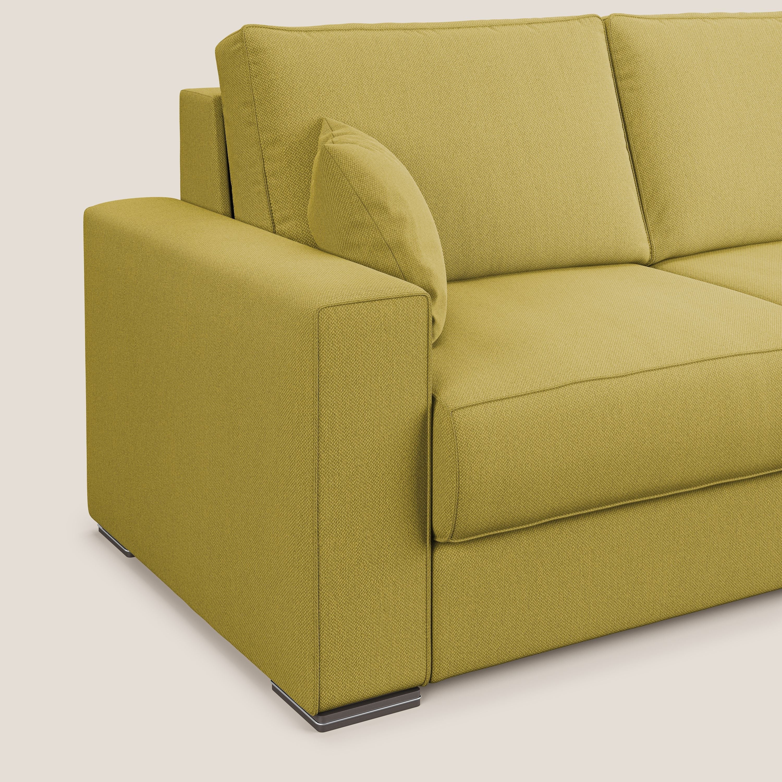 Dream Divano letto angolare in tessuto smacchiabile T05 giallo - divani.store