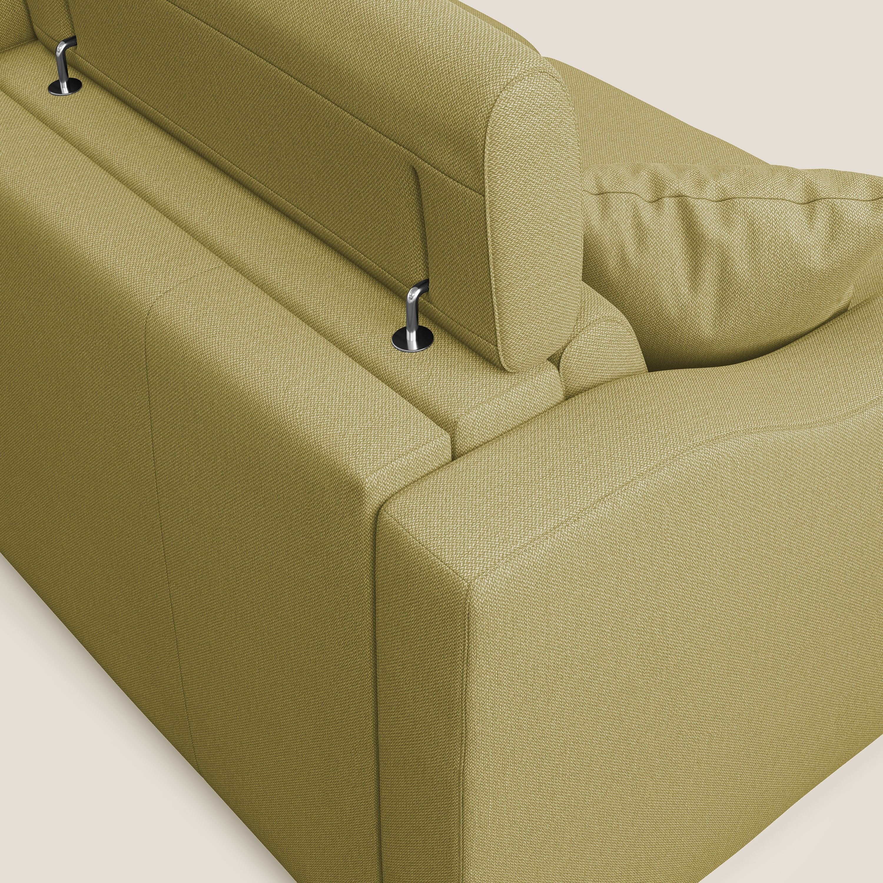 Amber divano letto matrimoniale in tessuto smacchiabile T05 giallo - divani.store