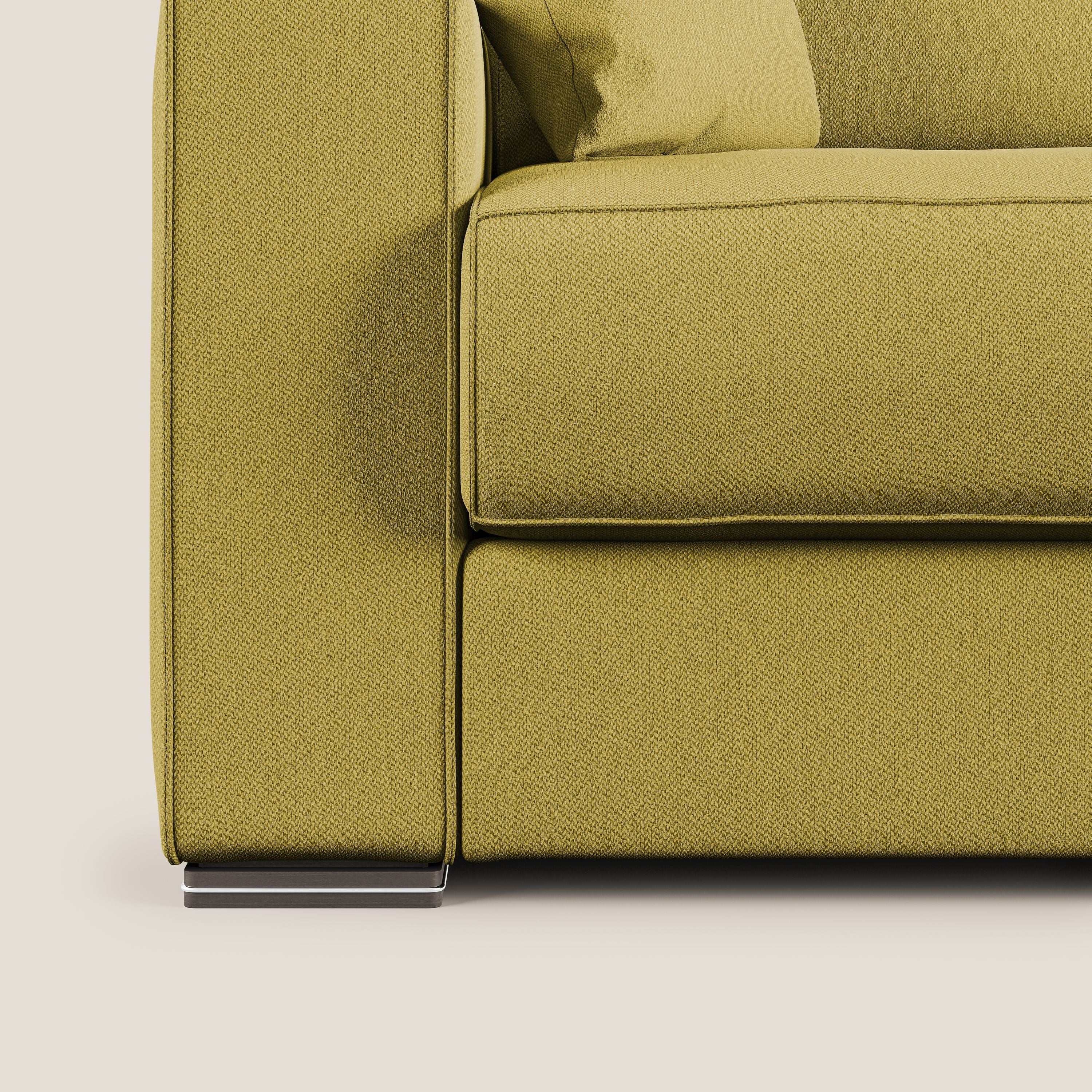 Dream Divano letto moderno dai morbidi cuscini in tessuto smacchiabile T05 giallo - divani.store